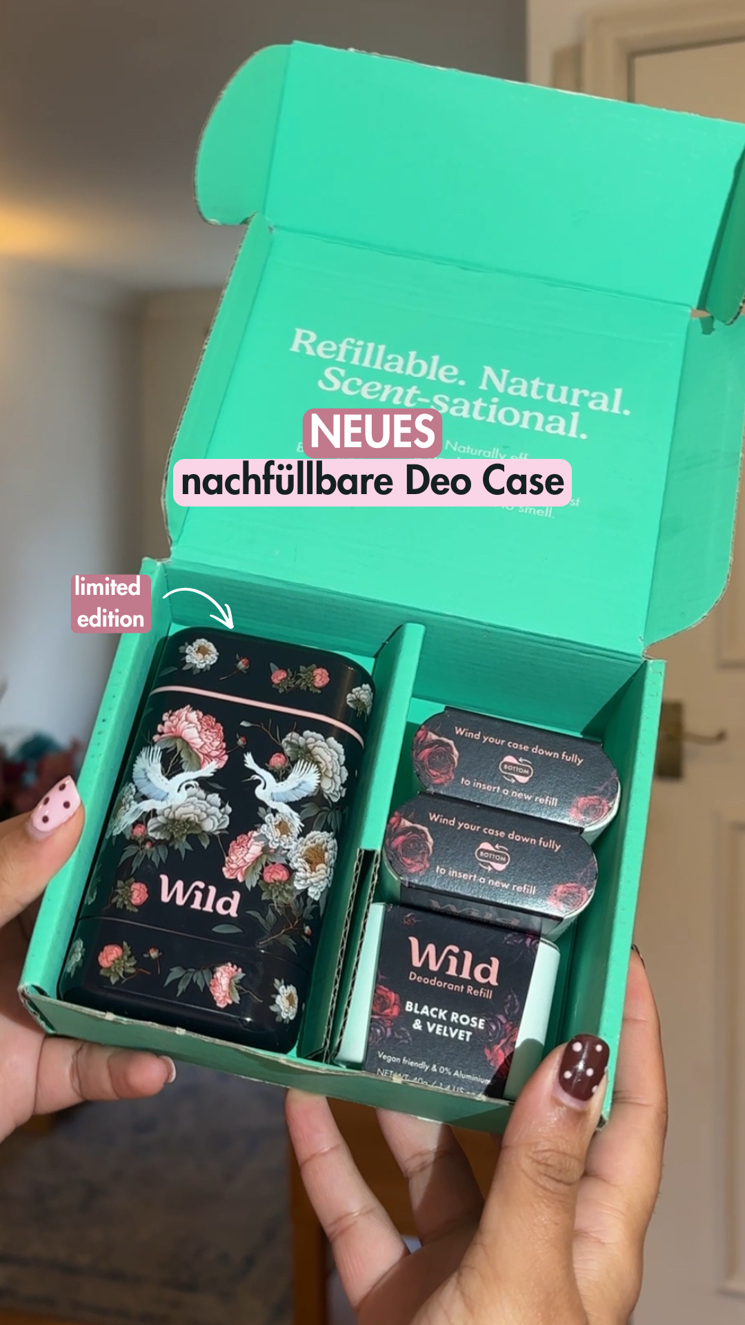 Wild Facebook ad: Veredle deinen Alltag mit Midnight Bloom