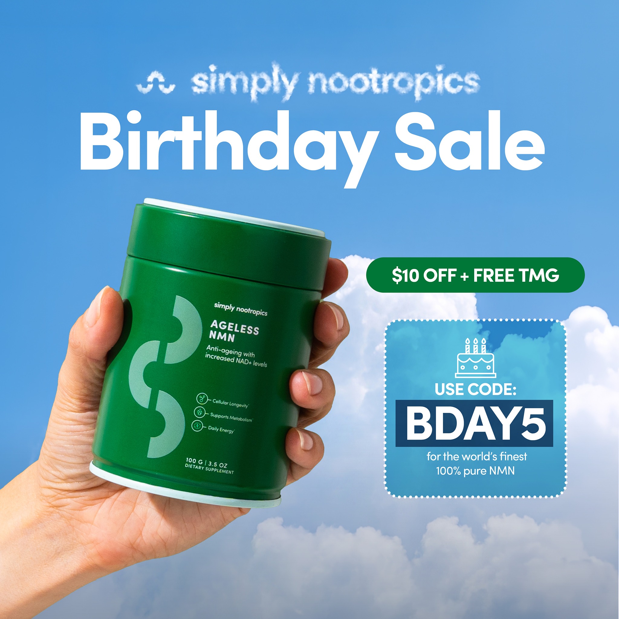 Simply Nootropics Facebook ad