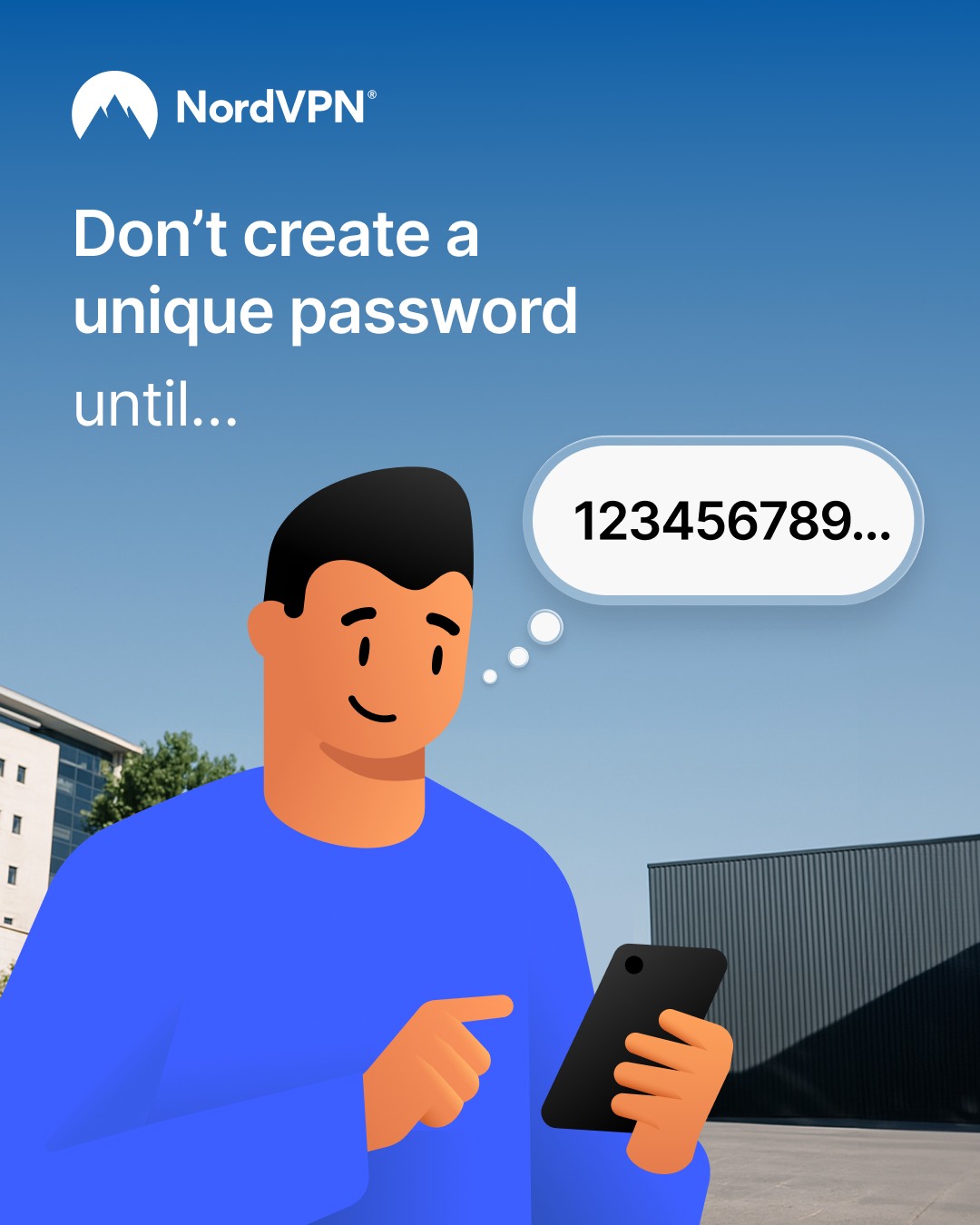 NordVPN Facebook ad: It's tempting to use that same reliable password…