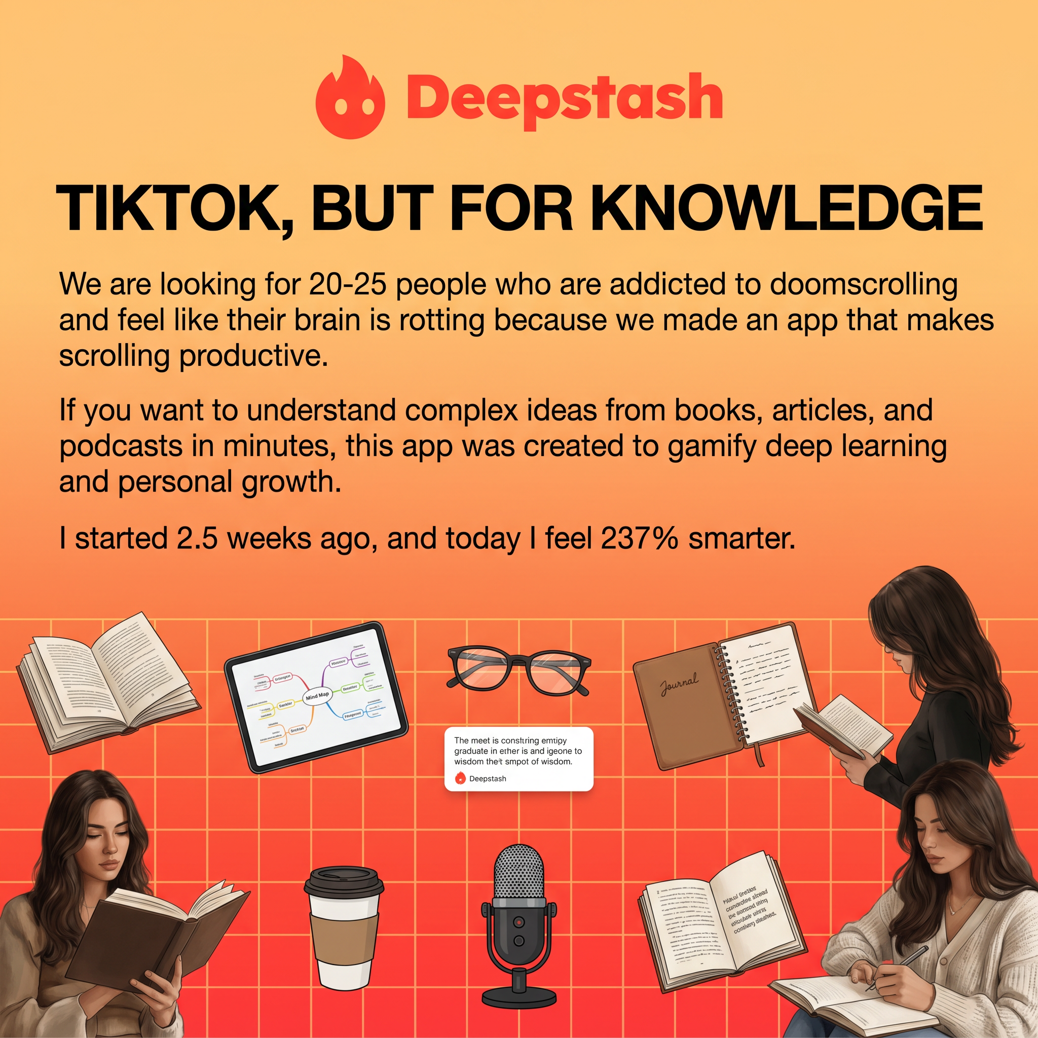 Deepstash Facebook ad