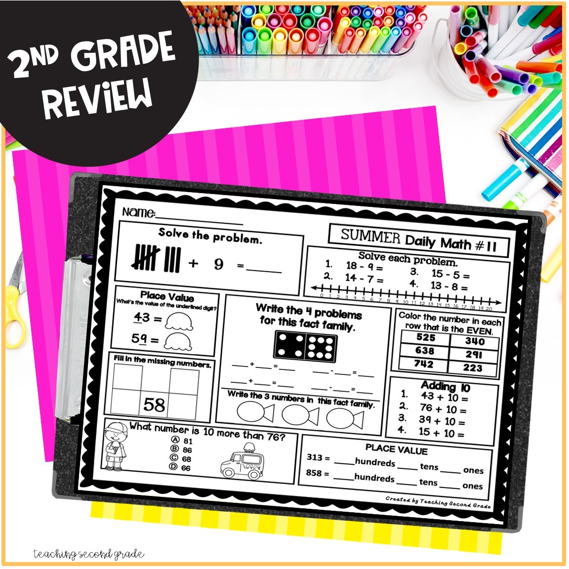 Teaching Second Grade Facebook ad