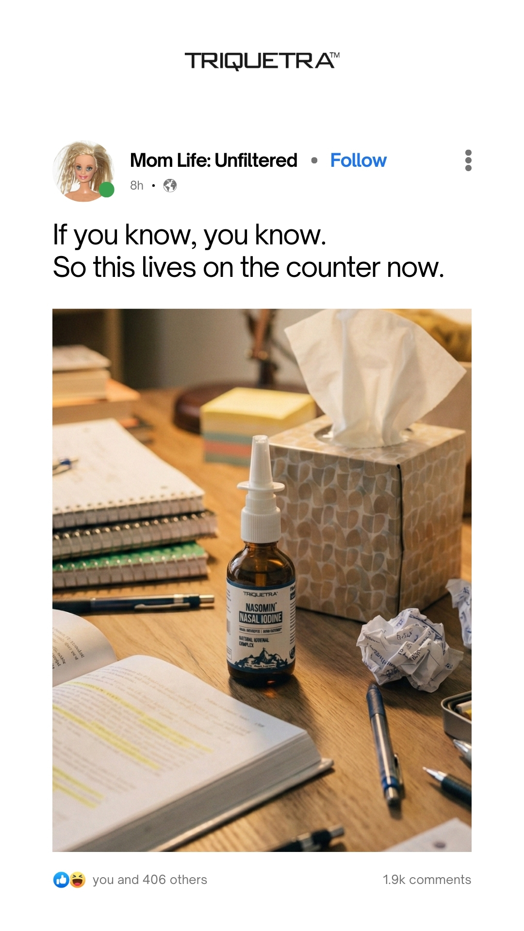 Triquetra Health Facebook ad