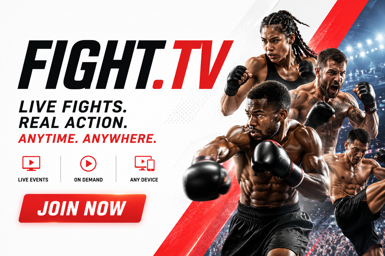 FIGHT.TV Facebook ad: Watch Live MMA & Boxing on FIGHT.TV