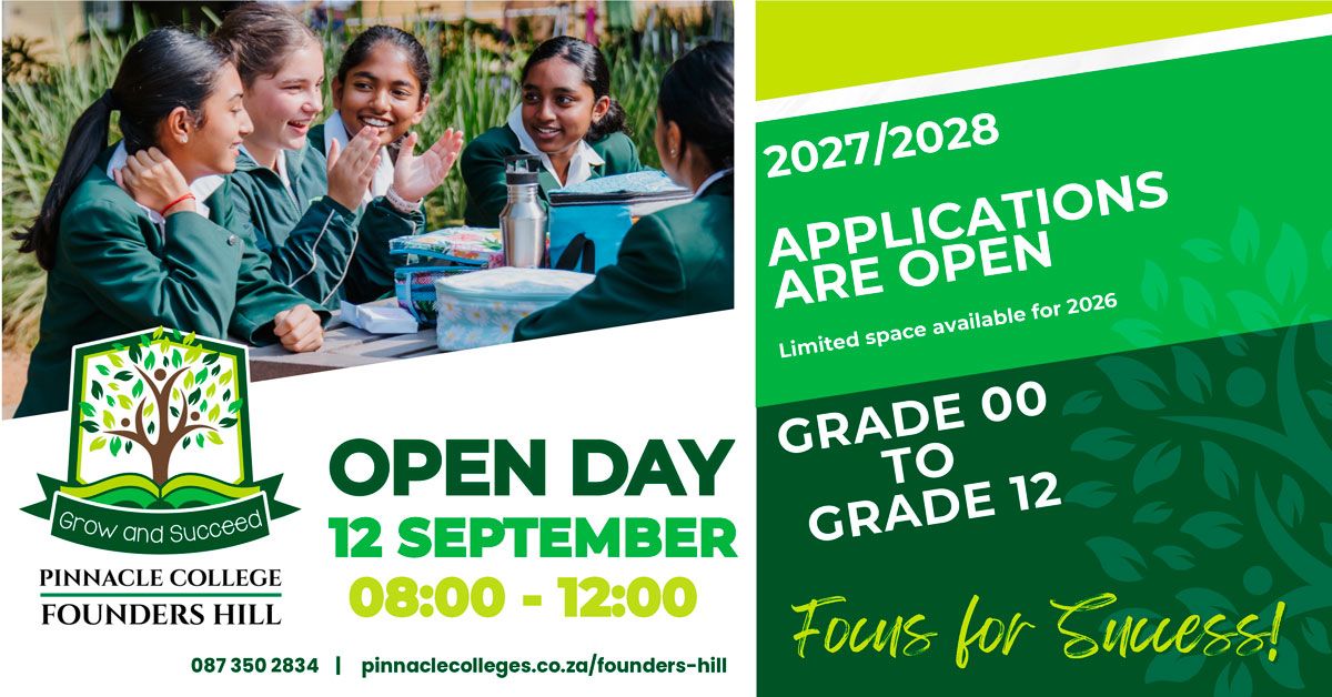Bedfordview and Edenvale News Facebook ad: Pinnacle Colleges | Open Days