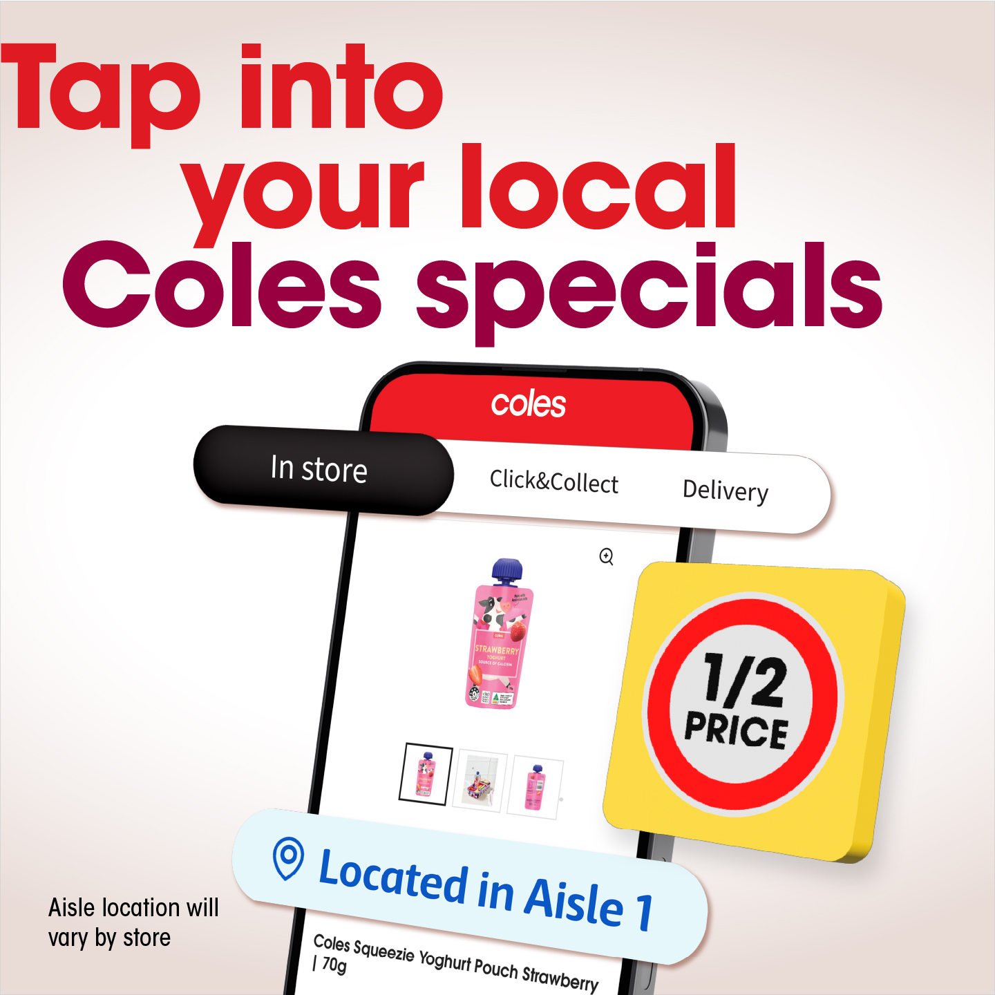 Coles Facebook ad: Coles app