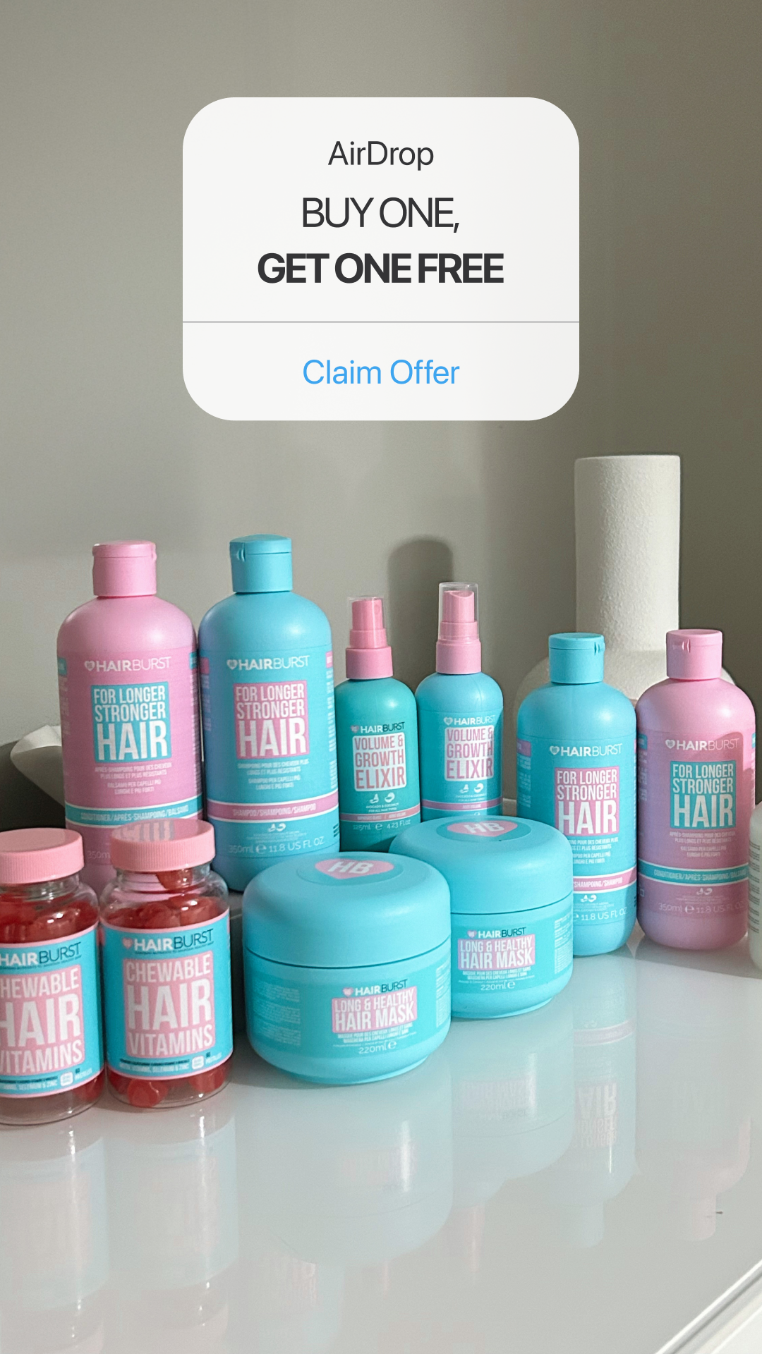 Hairburst Facebook ad