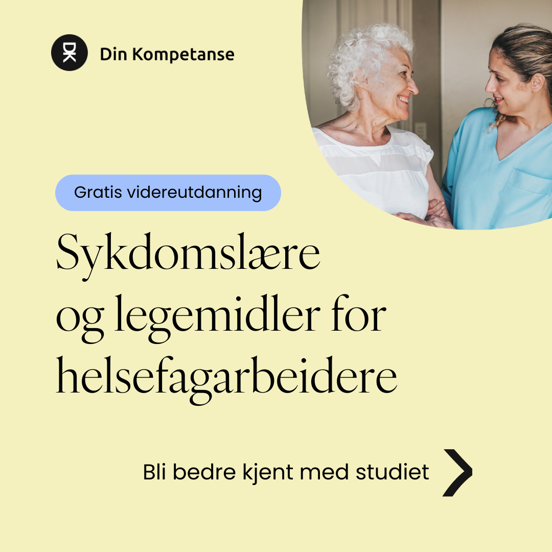 Din Kompetanse As Facebook ad: Jobber du som helsefagarbeider?