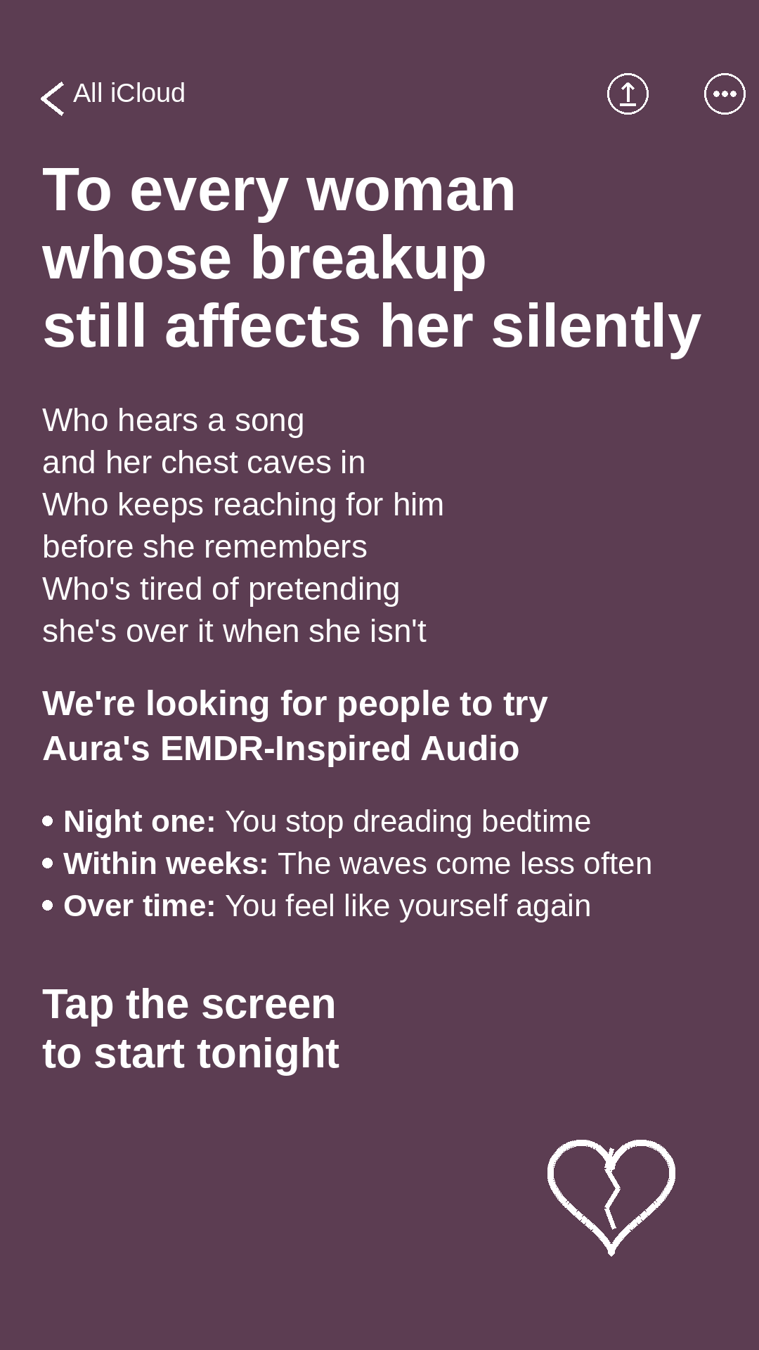Aura: Find peace every day Facebook ad