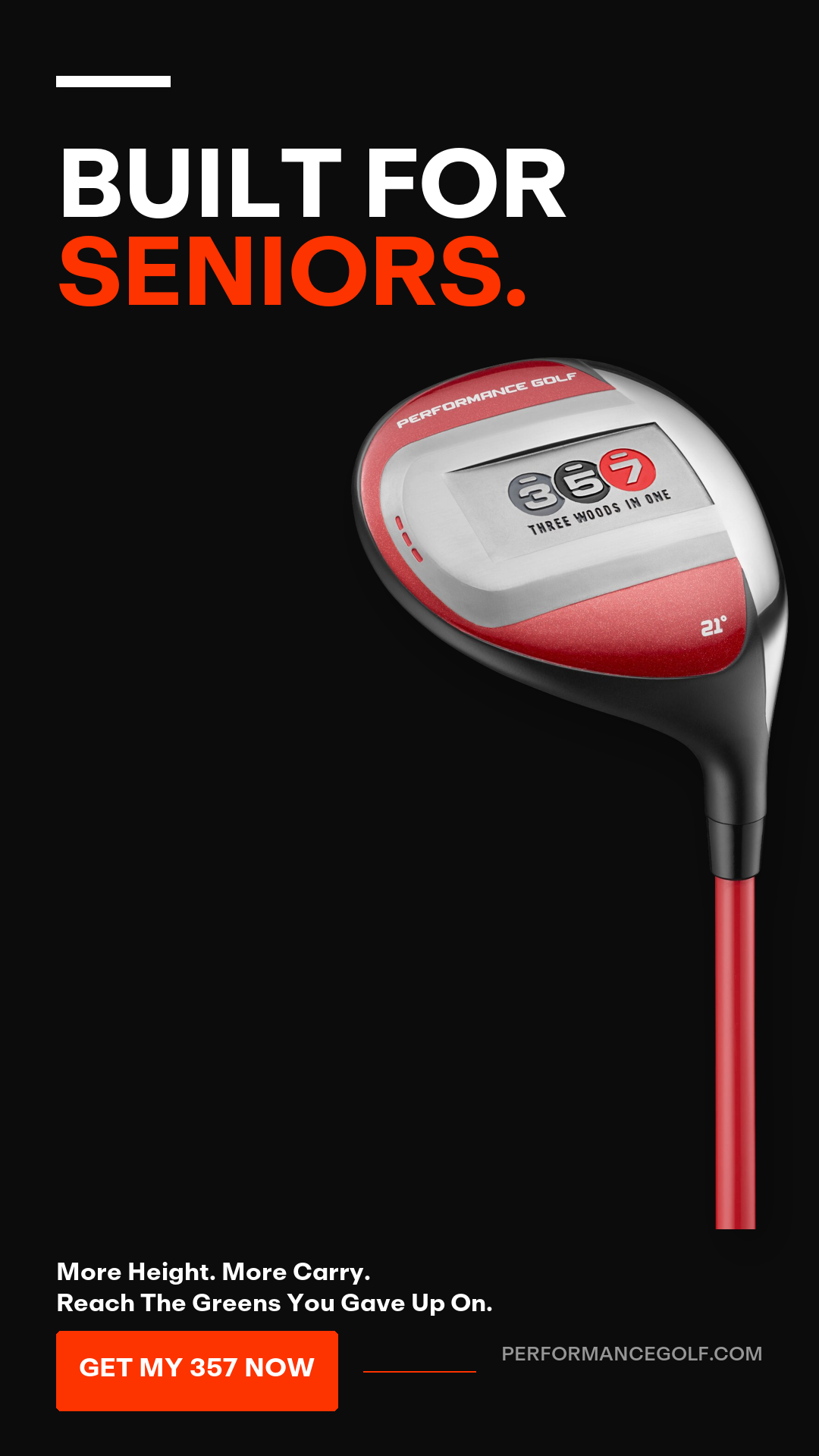 Performance Golf Facebook ad