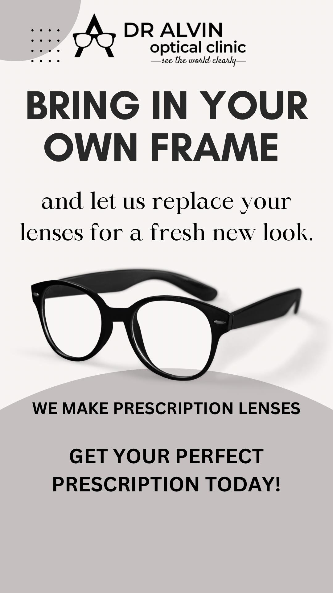 DR ALVIN Optical Clinic Facebook ad