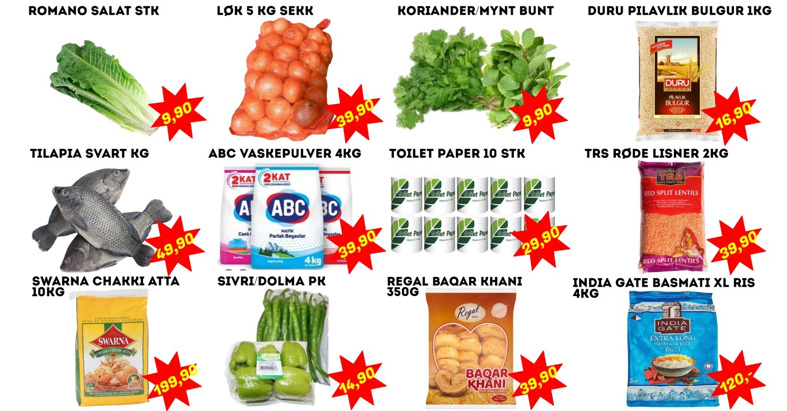 Vårt Marked Facebook ad: Velkommen til en hyggelig handel.Tilbud gjelder f.o.m…
