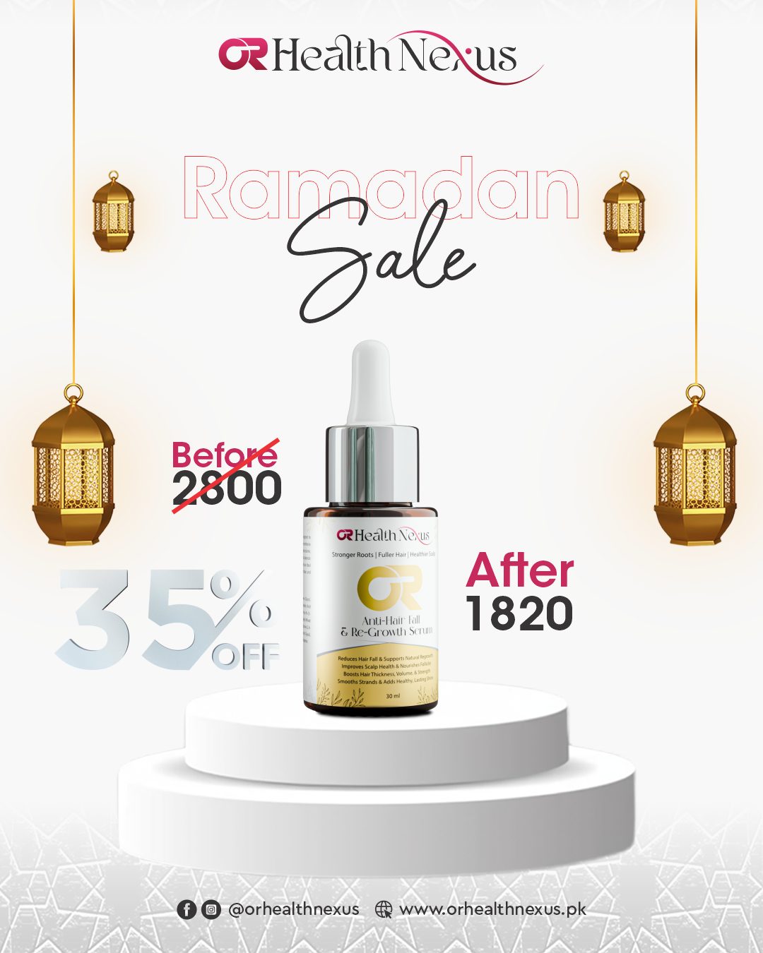 OR HEALTH NEXUS Facebook ad: Radiate confidence this Ramadan!