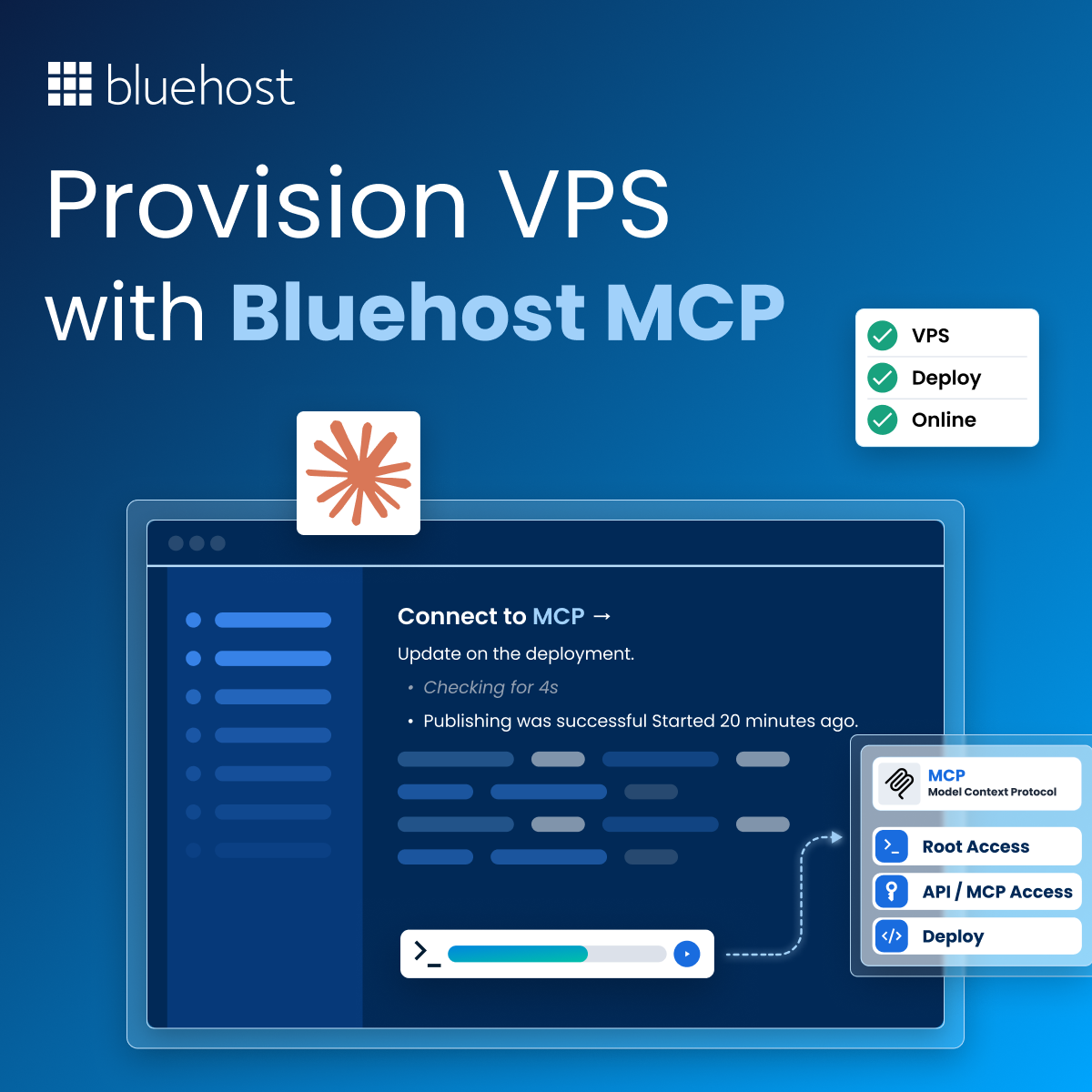 Bluehost Facebook ad: Your Agent Buys the VPS