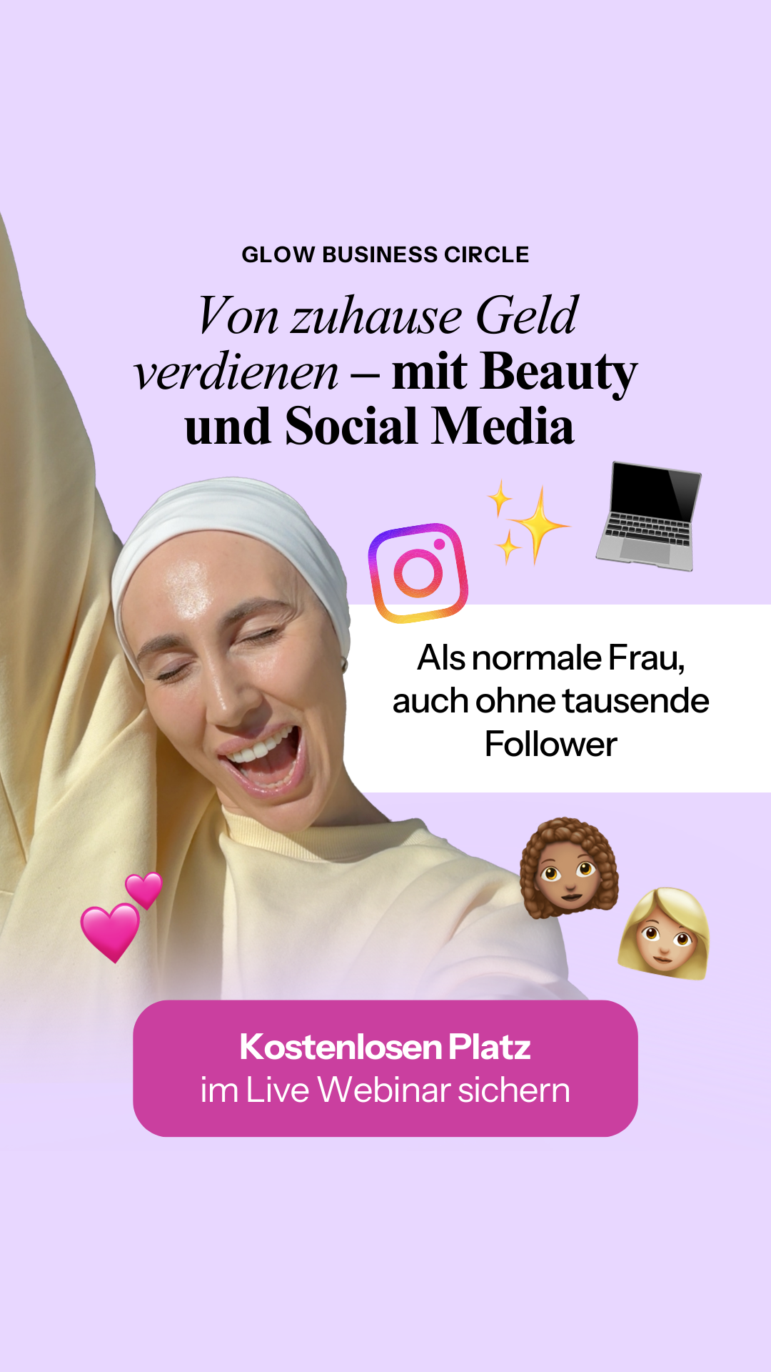 Gloria Skincare Facebook ad: Mit Beauty endlich auch Geld verdienen?