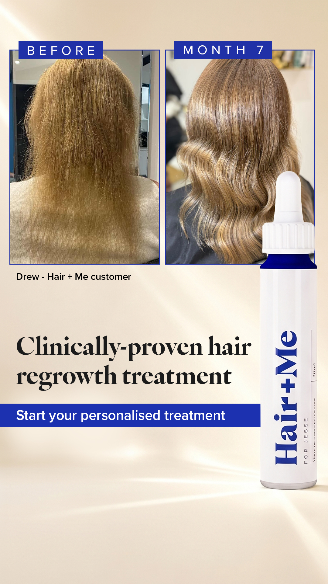 Hair + Me Facebook ad