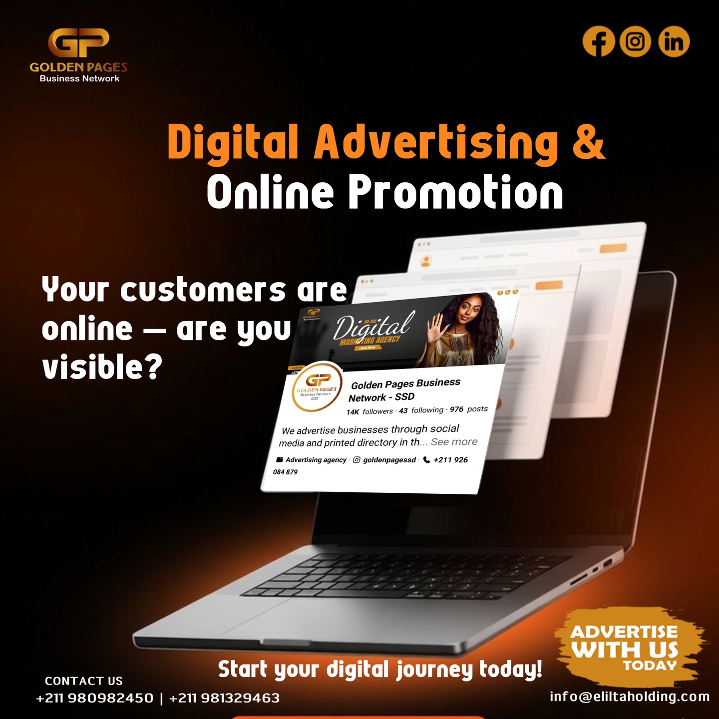 Golden Pages Business Network - SSD Facebook ad: Digital Advertising & Online Promotion