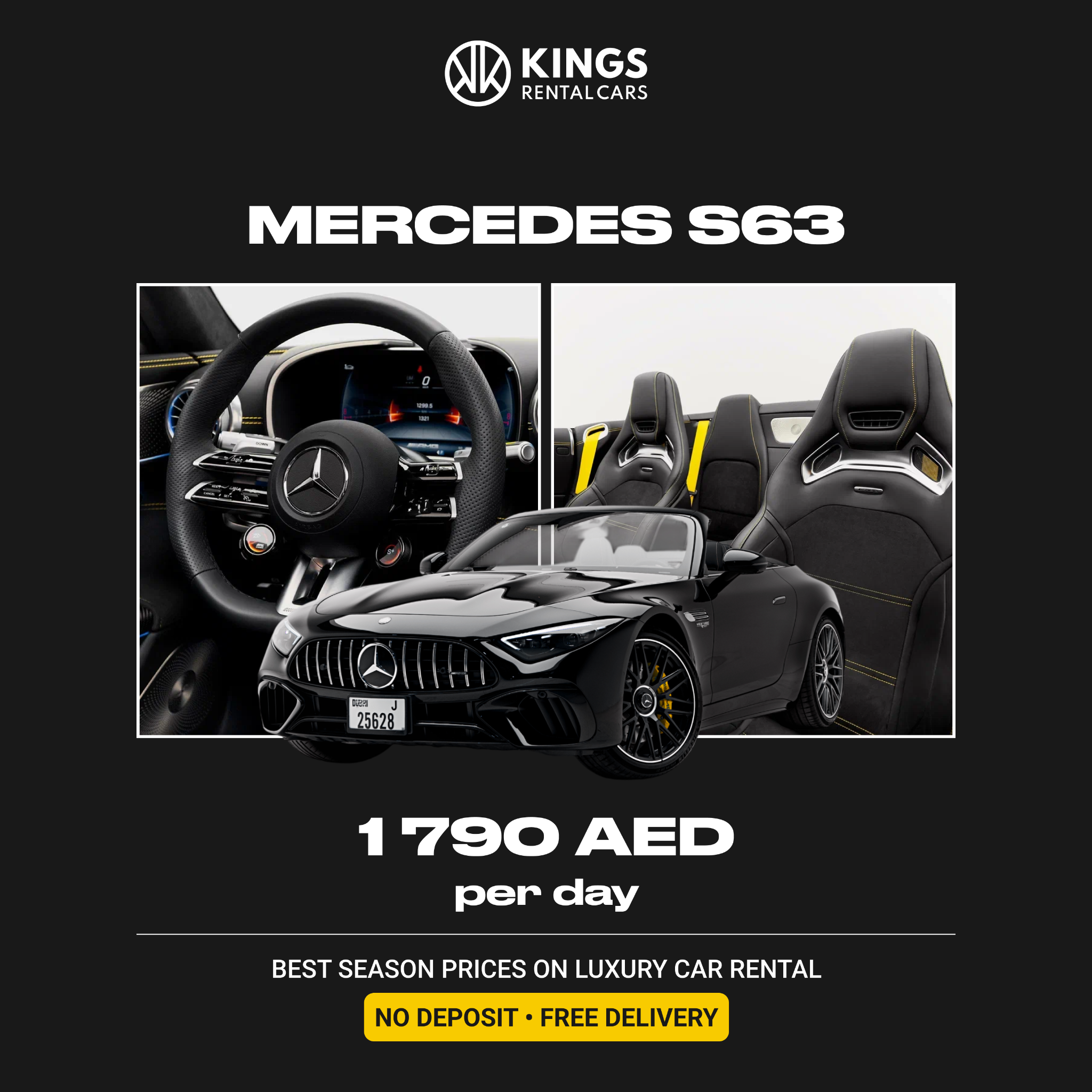 Kings Rental Cars in Dubai Facebook ad