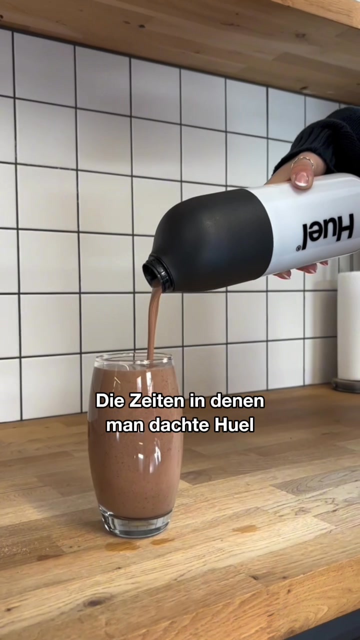 Huel Facebook ad: High-Protein Pulvermahlzeit