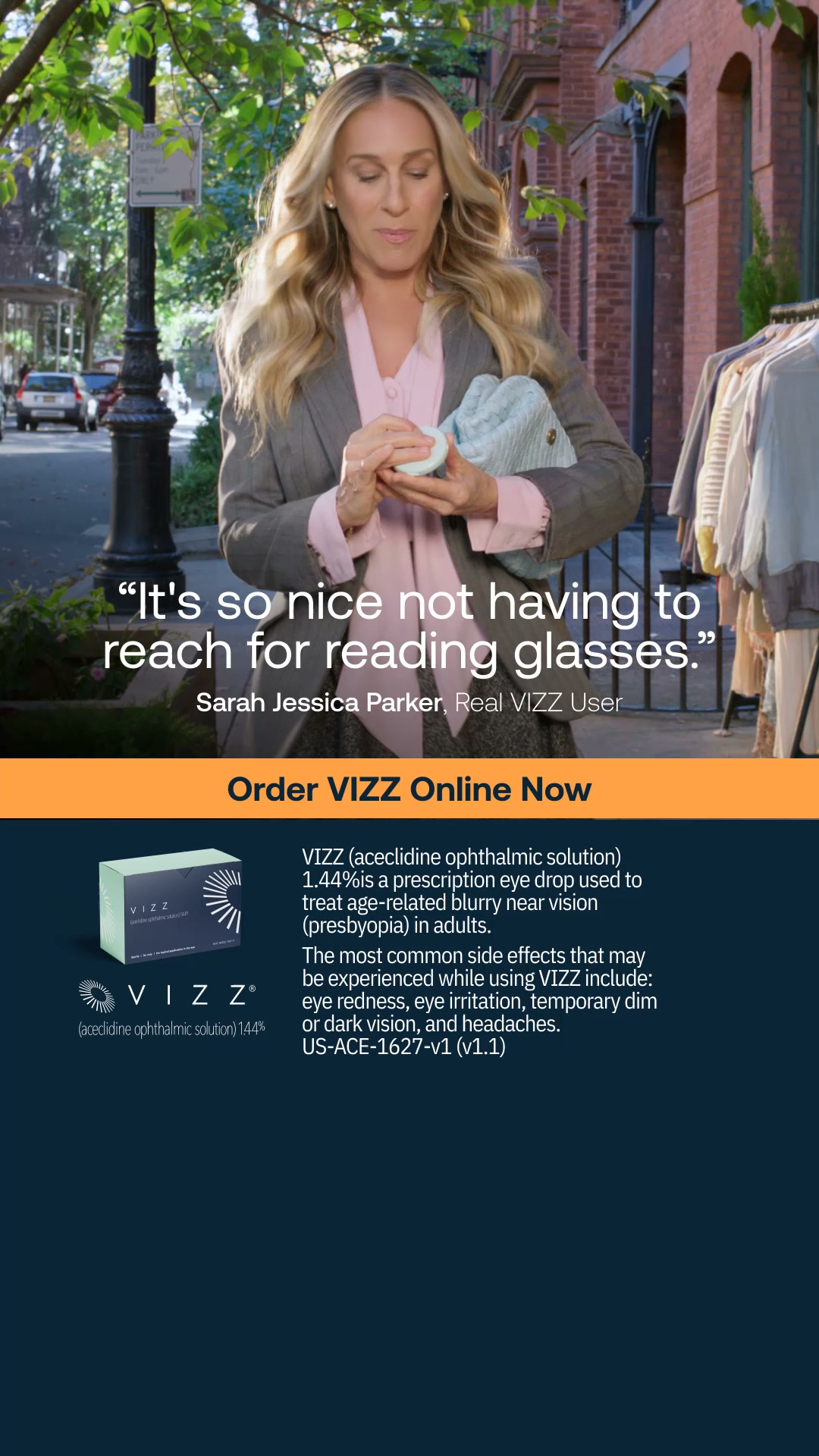 VIZZ Facebook ad: VIZZ eye drops