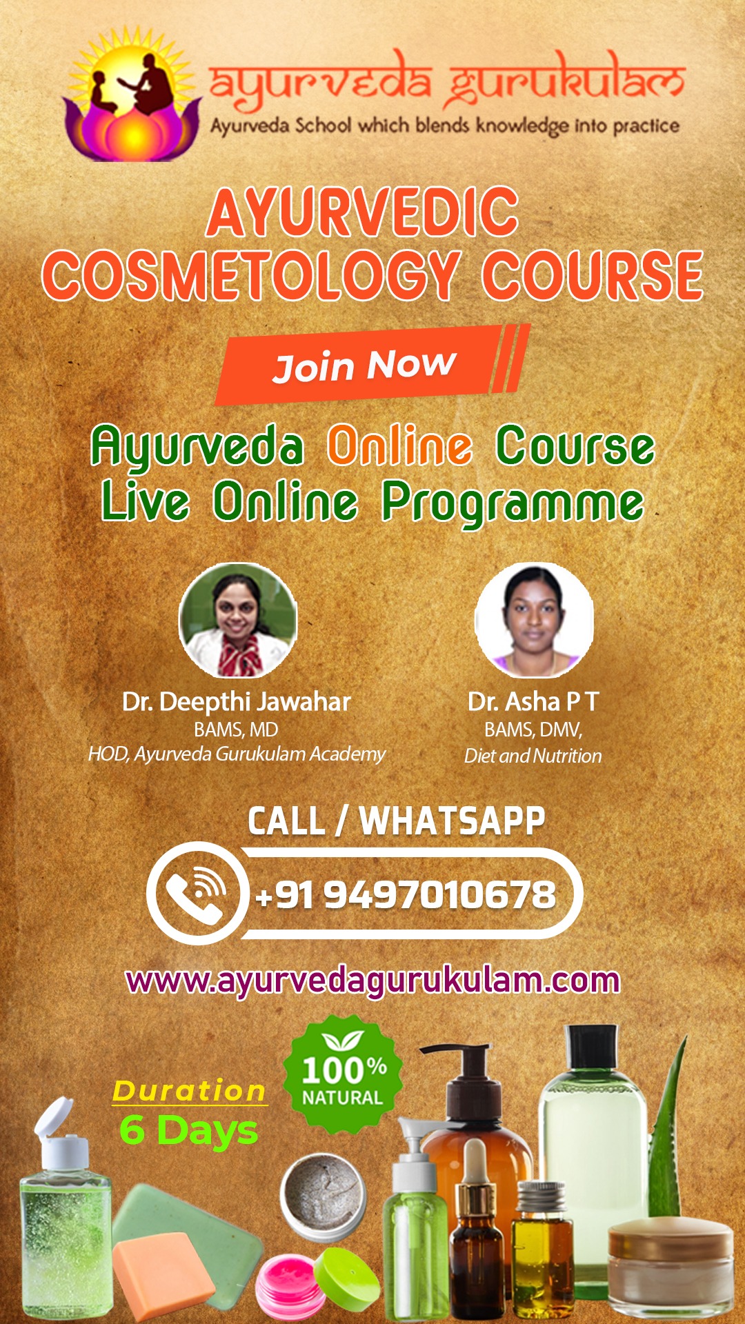 Ayurveda Gurukulam Facebook ad from Jun 12, 2025