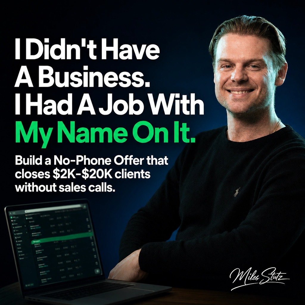 Miles Stutz - 4-Hour Consultant Facebook ad