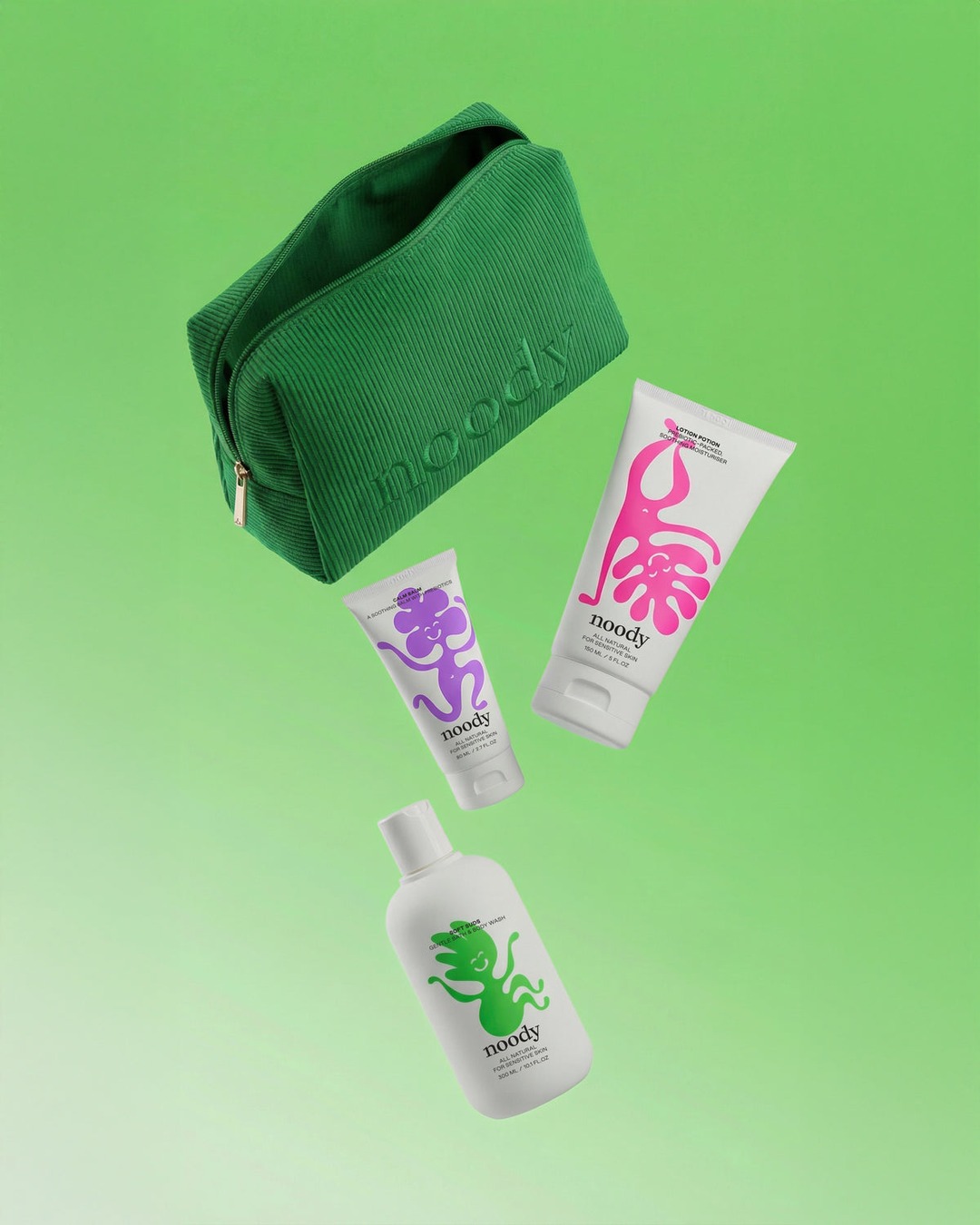 Noody Skincare Facebook ad: Three Steps. One Happy Skin Routine.