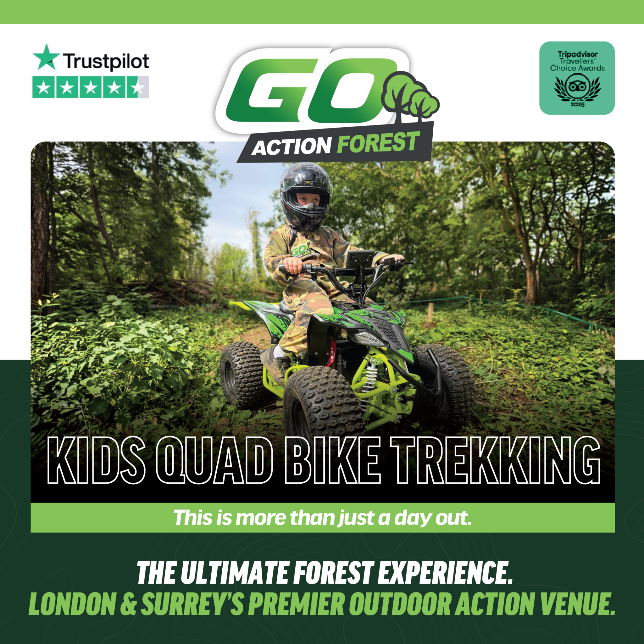 GO Laser Tag London Facebook ad: The Adventure They'll Never Forget