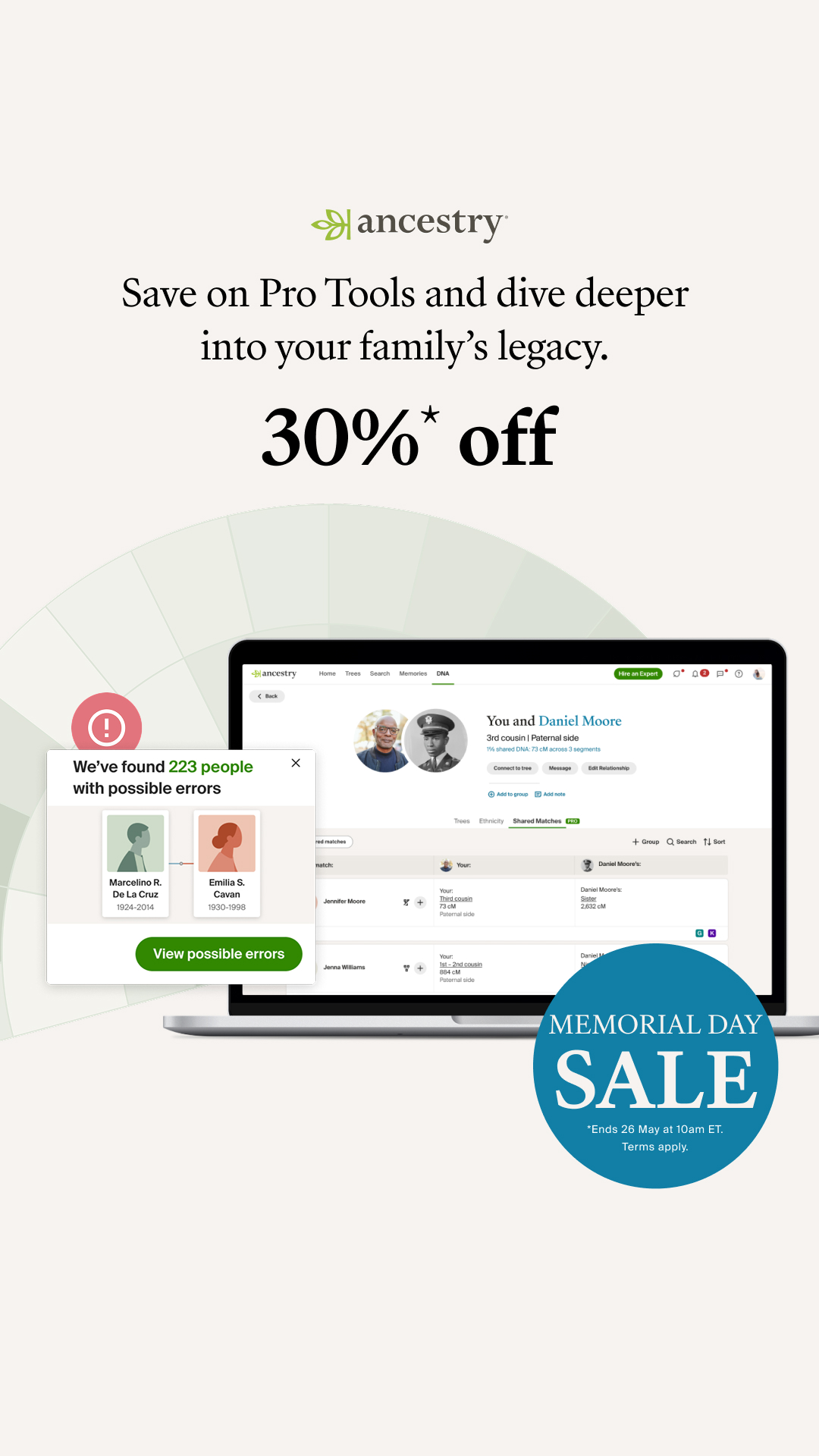 Ancestry Facebook ad