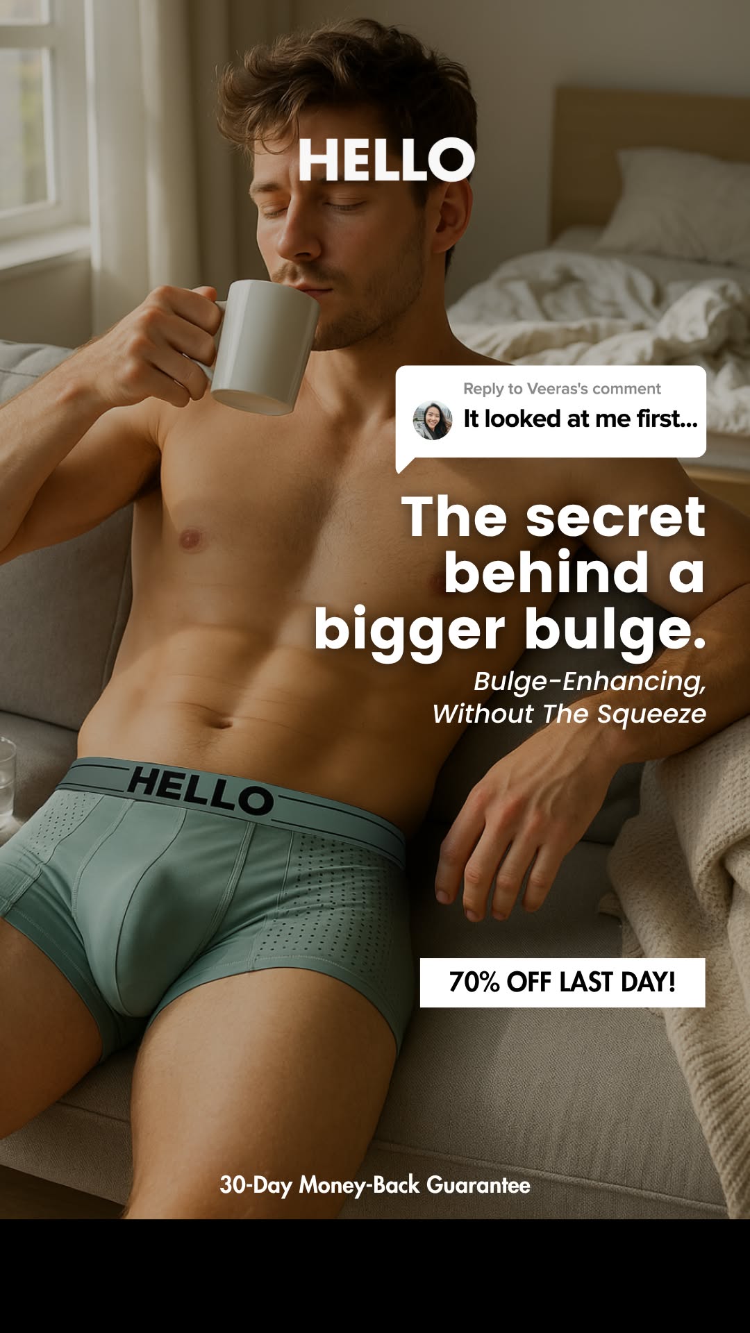 HELLO - The Only Underwear You'll Ever Need Facebook ad