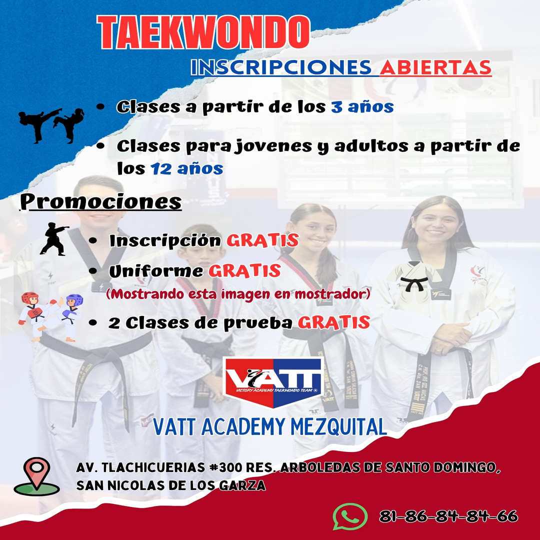 VATT Academy Arboledas del Mezquital Facebook ad from Oct 1, 2025