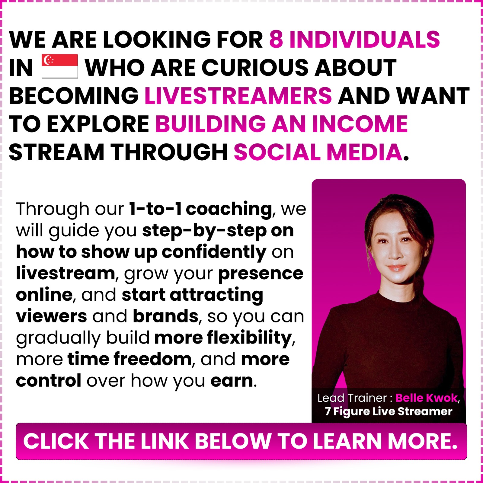 Belle Kwok 郭佳姵 Facebook ad: Curious About Becoming A Livestreamer And Building An…