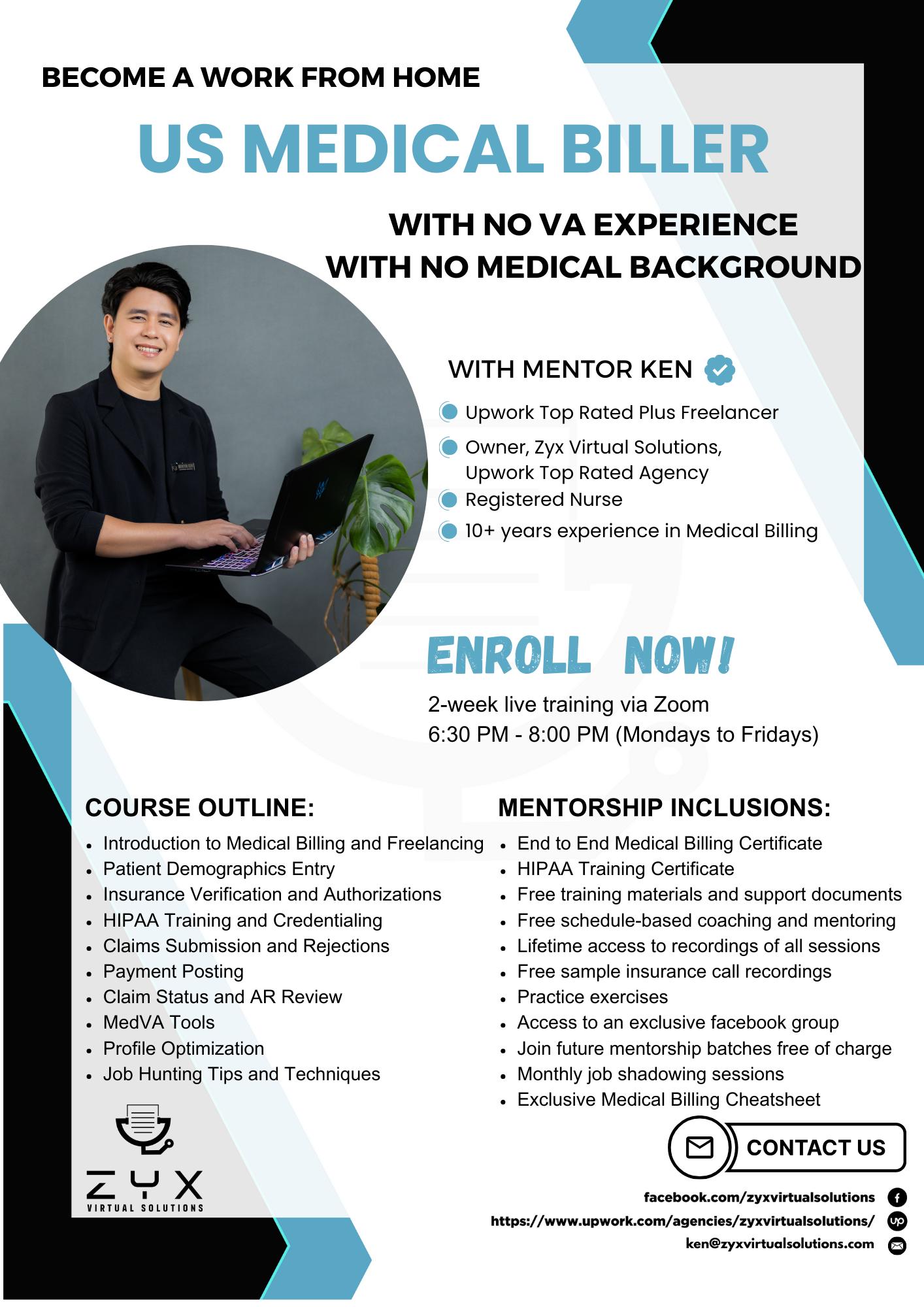 ZYX Virtual Solutions Facebook ad: Lacking VA experience?