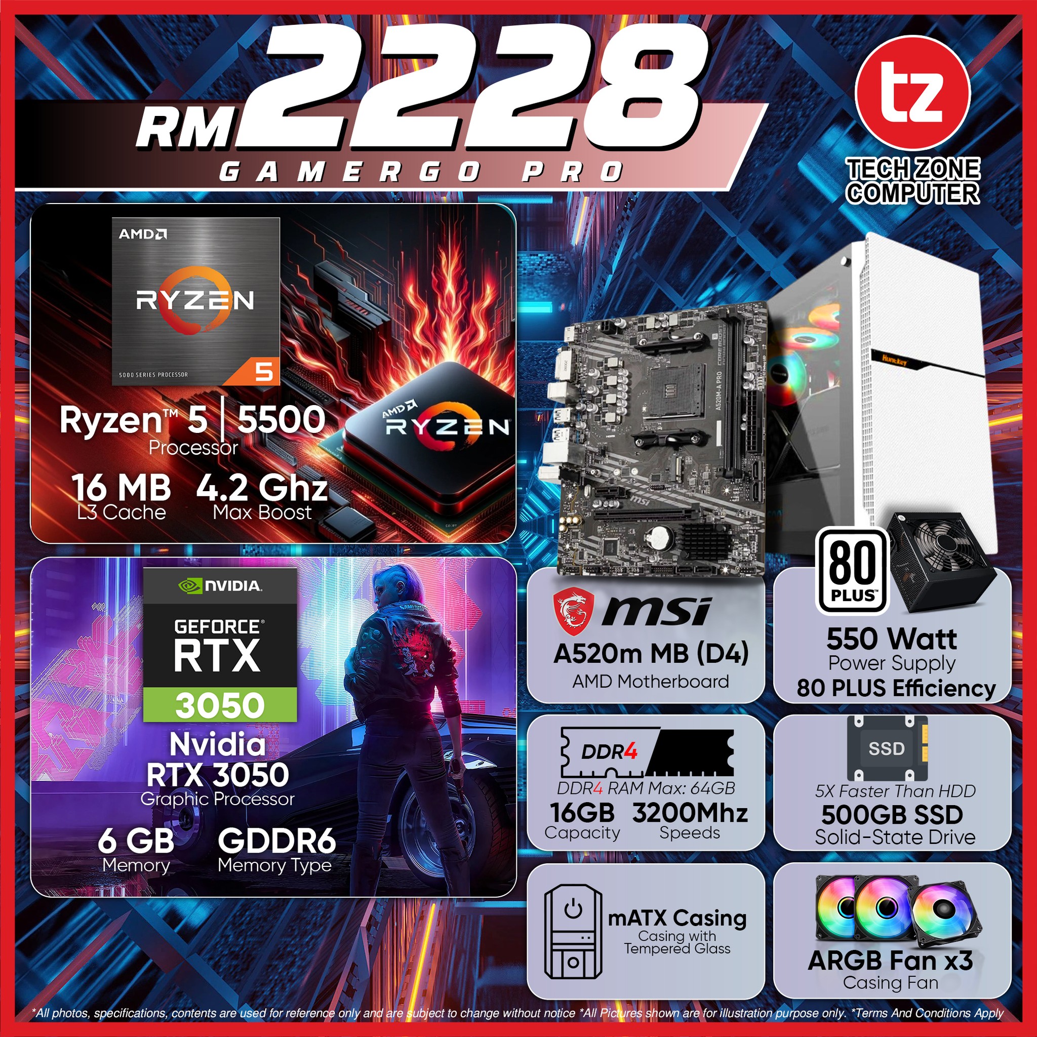 Tech Zone Computer Sdn Bhd Facebook ad: CNY Month Gaming PC Promo, While Stock Last