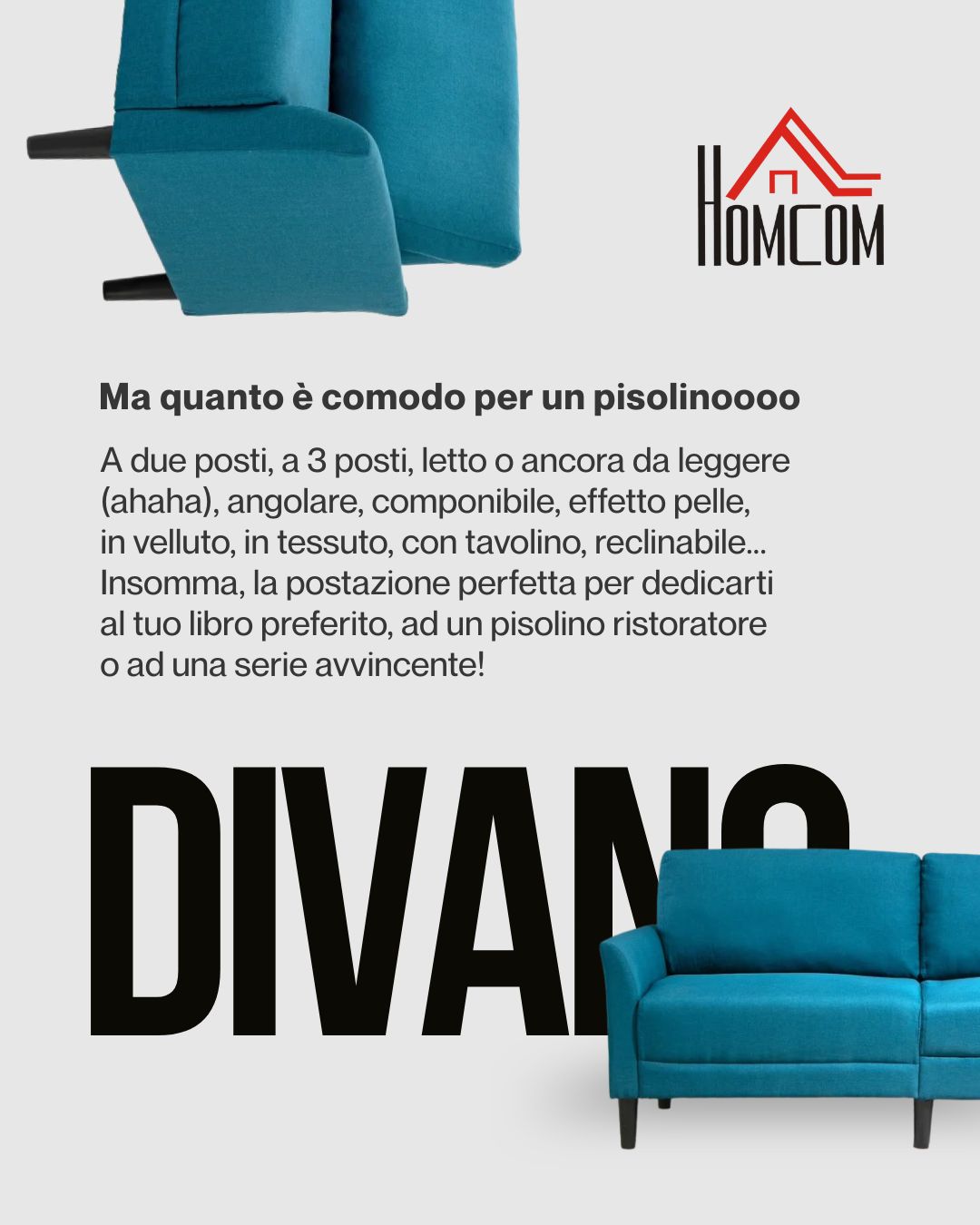 Homcom It Facebook ad: Divano da soggiorno: comfort e relax al centro…