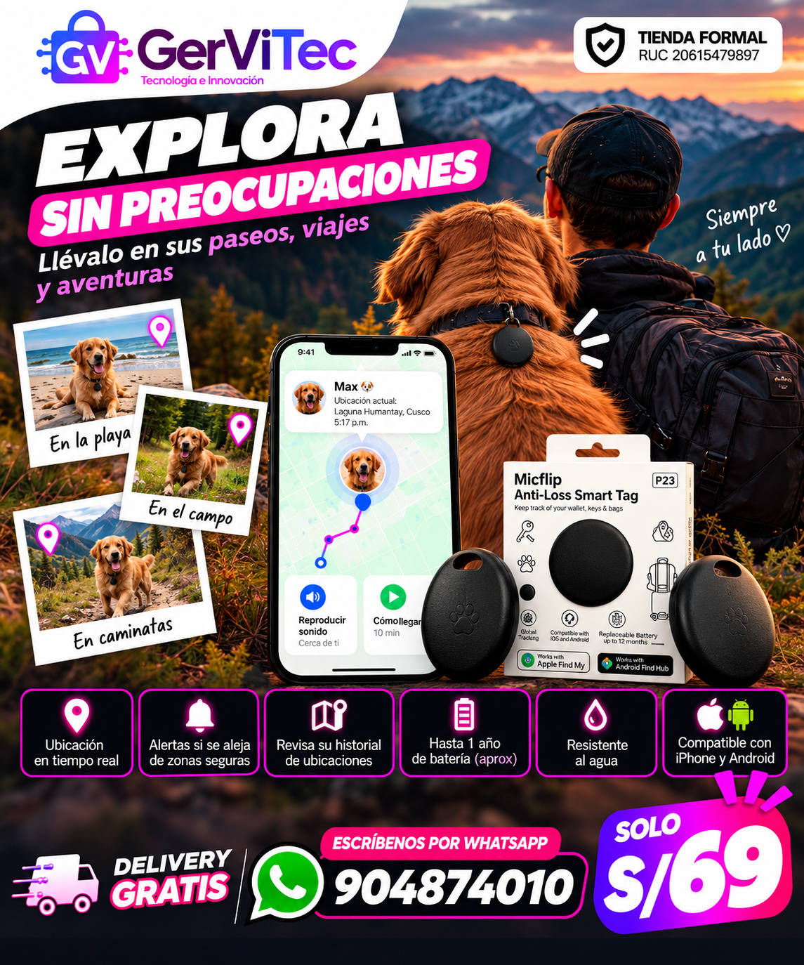 Gervitec Facebook ad: EXPLORA SIN PREOCUPACIONES