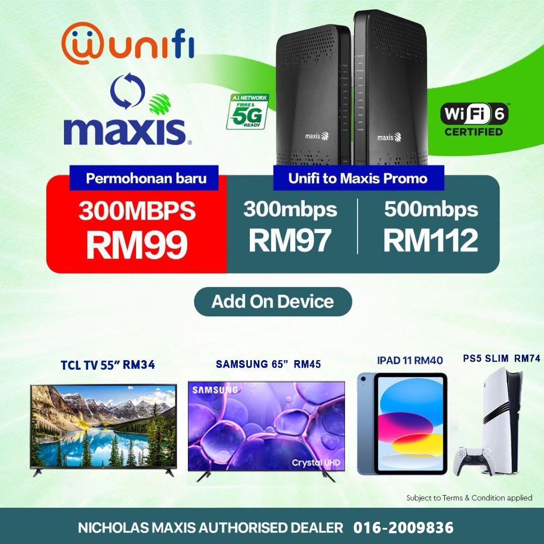 Unifi Maxis Astro Internet Authorised Dealer Facebook ad: Chat with us