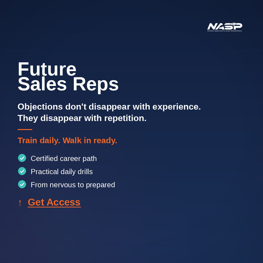 NASP - Sales Training Facebook ad: Upgrade Your Sales Identity