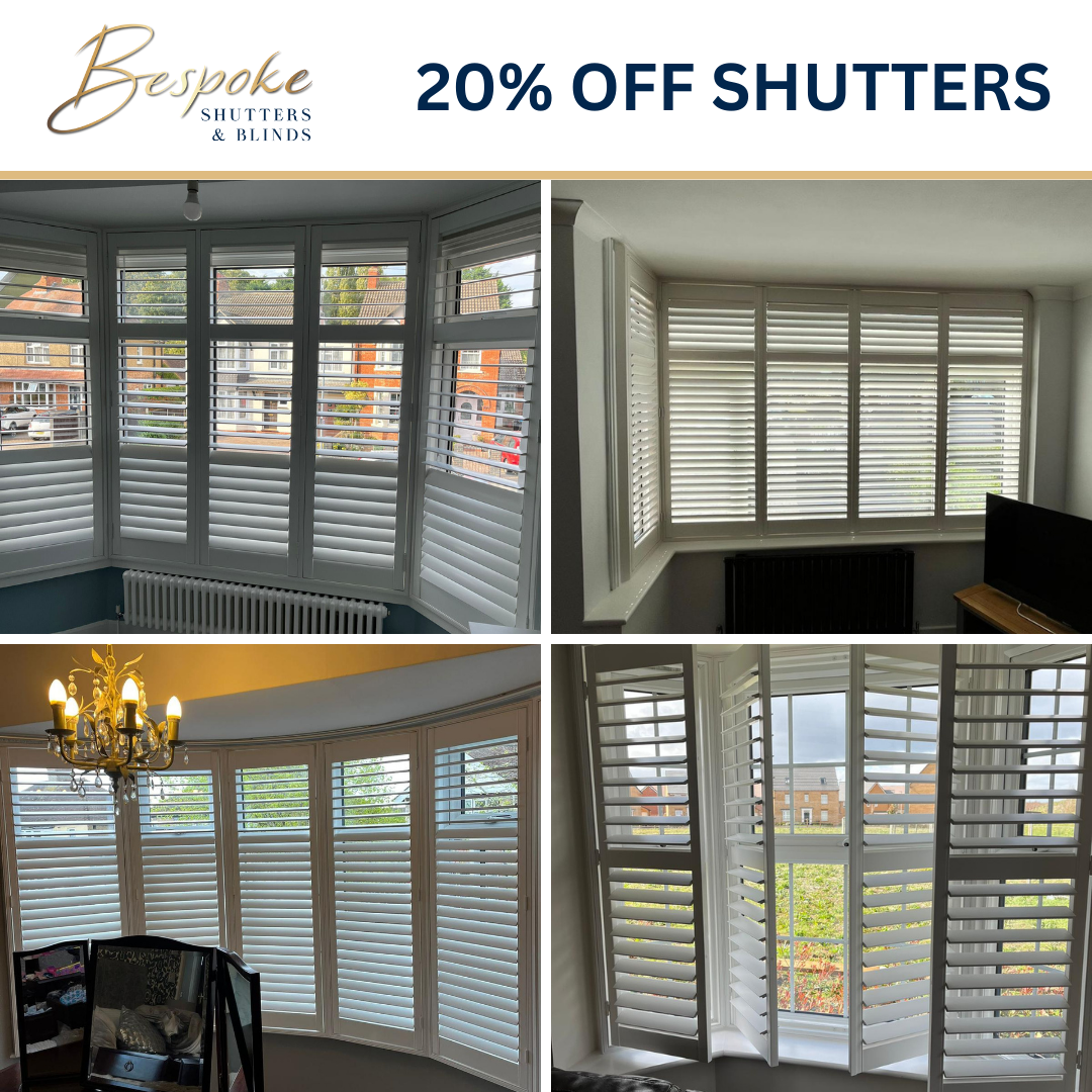 Bespoke Shutters & Blinds Facebook ad: Claim Your Free Shutter Quote & 20% Discount