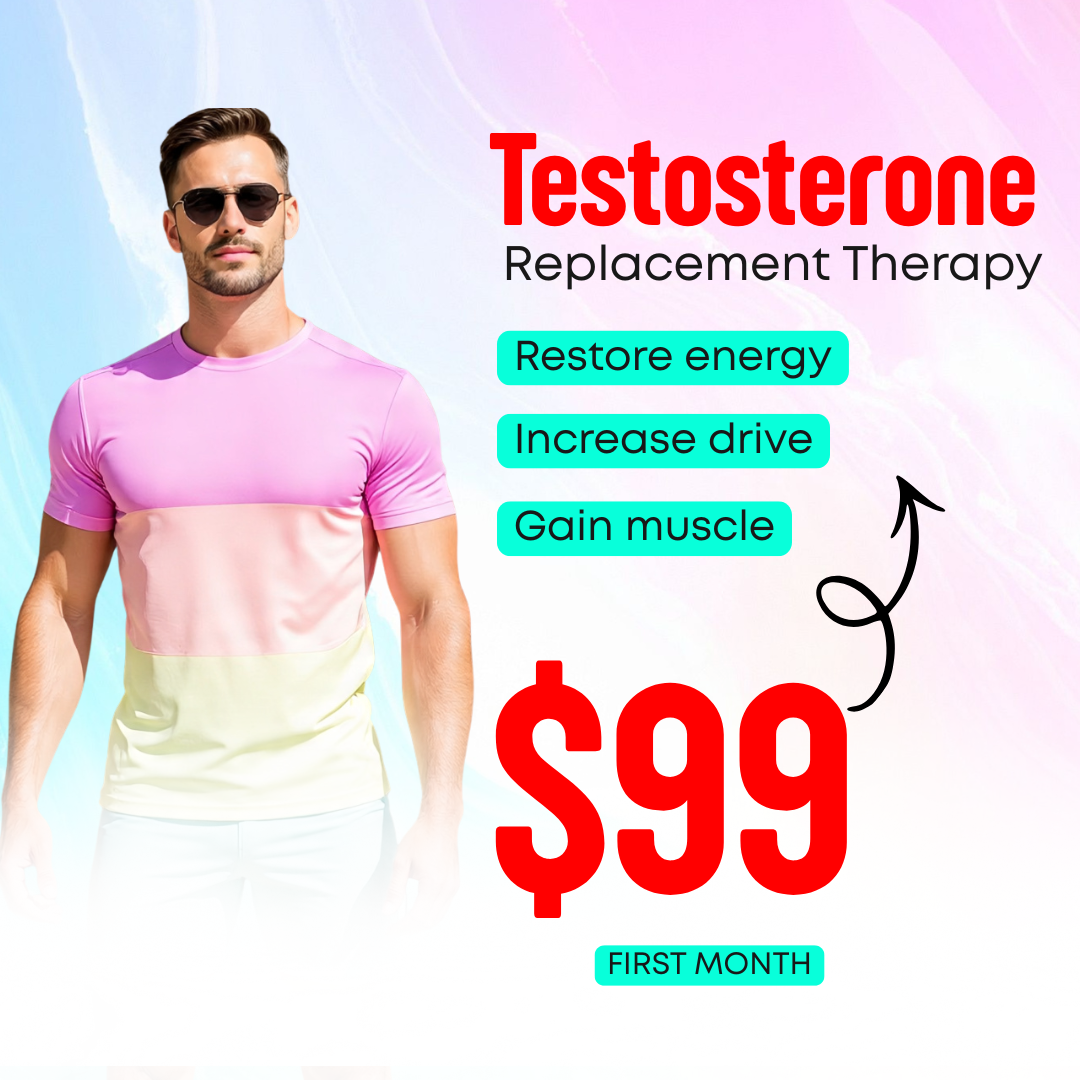 Clevir Health Facebook ad: TRT for $99!