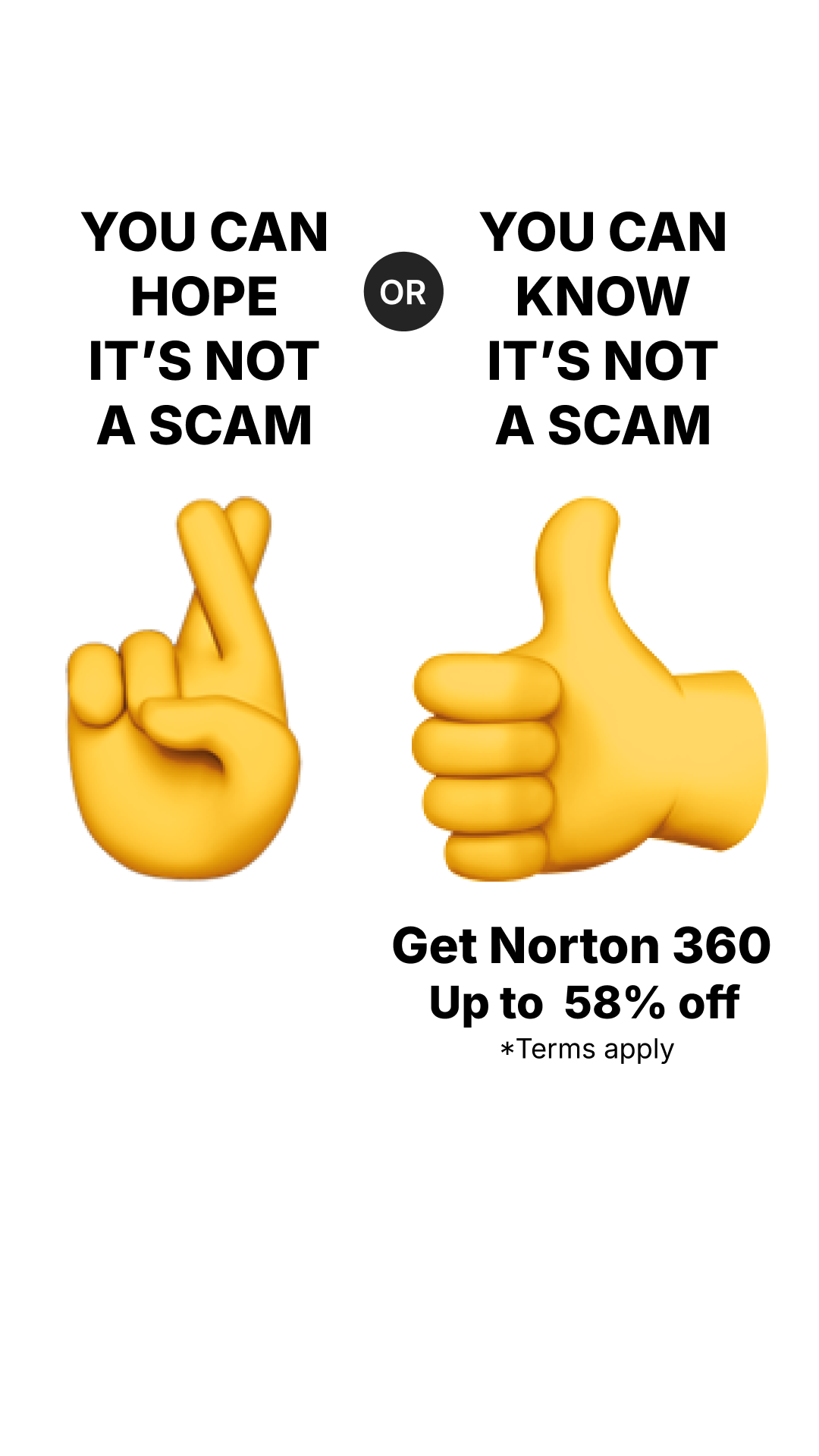 Norton Facebook ad