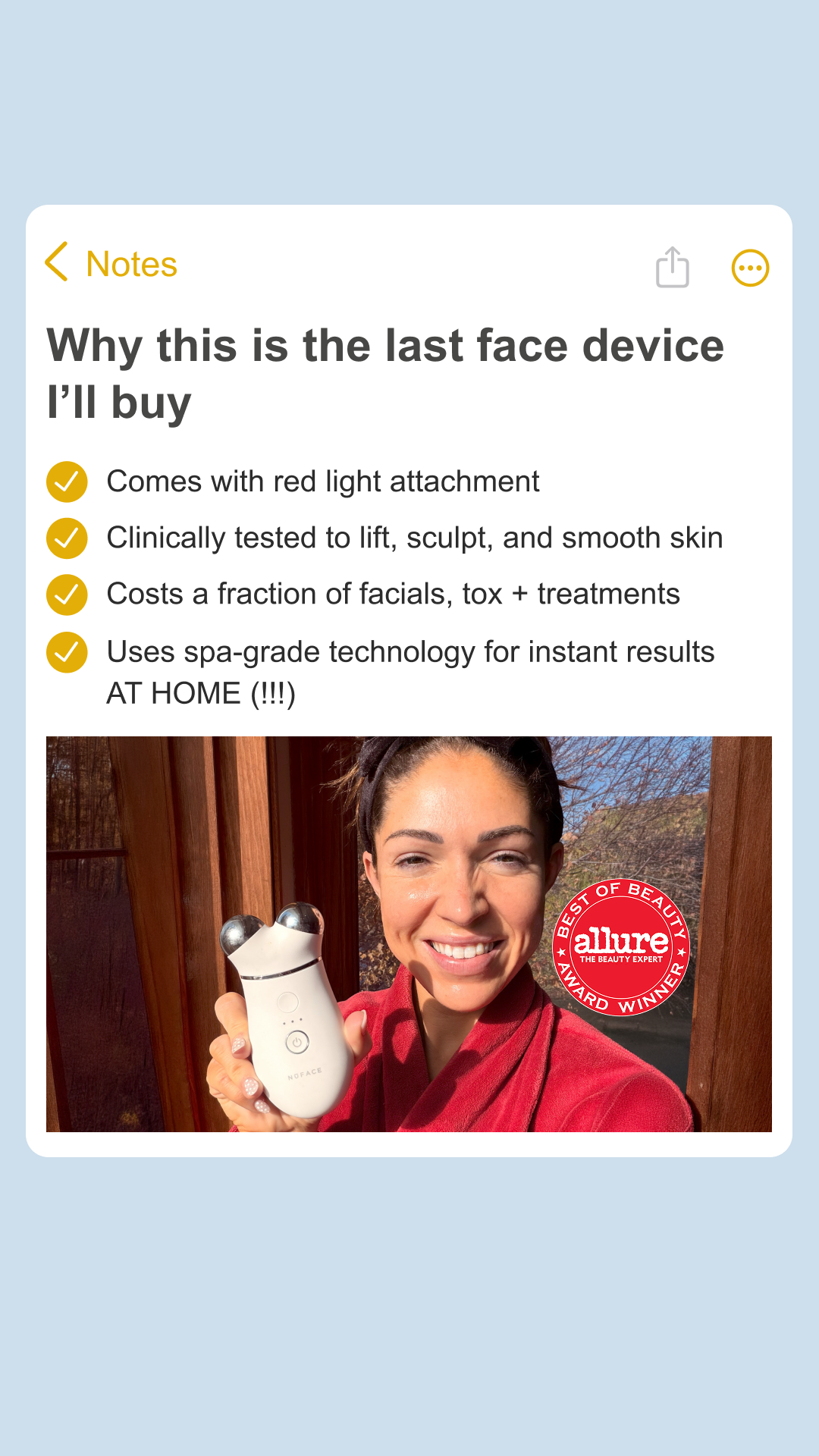 NuFACE Facebook ad