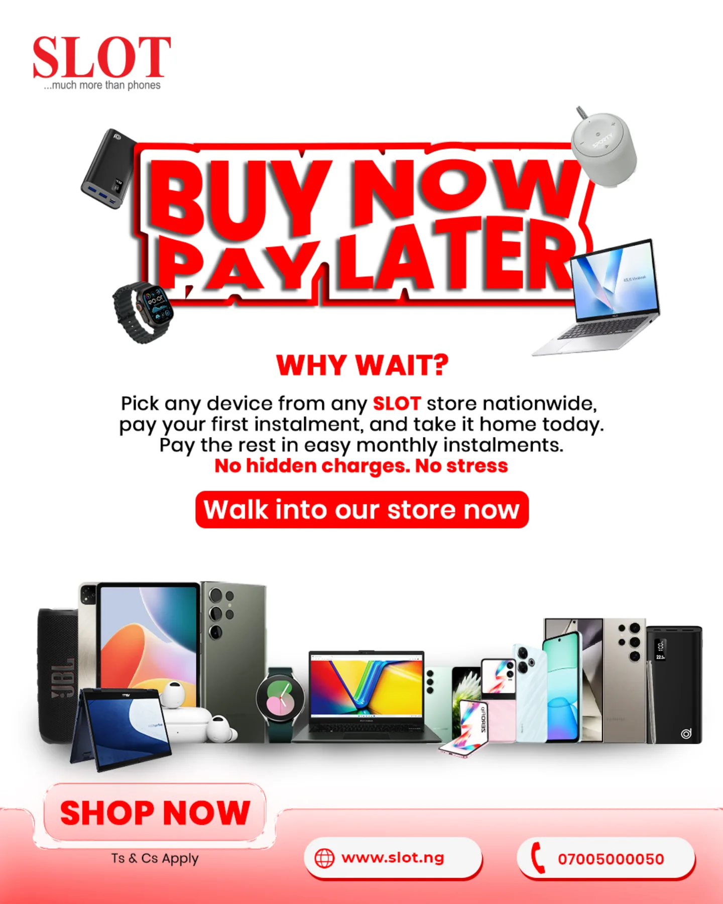 SLOT Systems Limited Facebook ad: Take It Home Today. Pay Over Time.