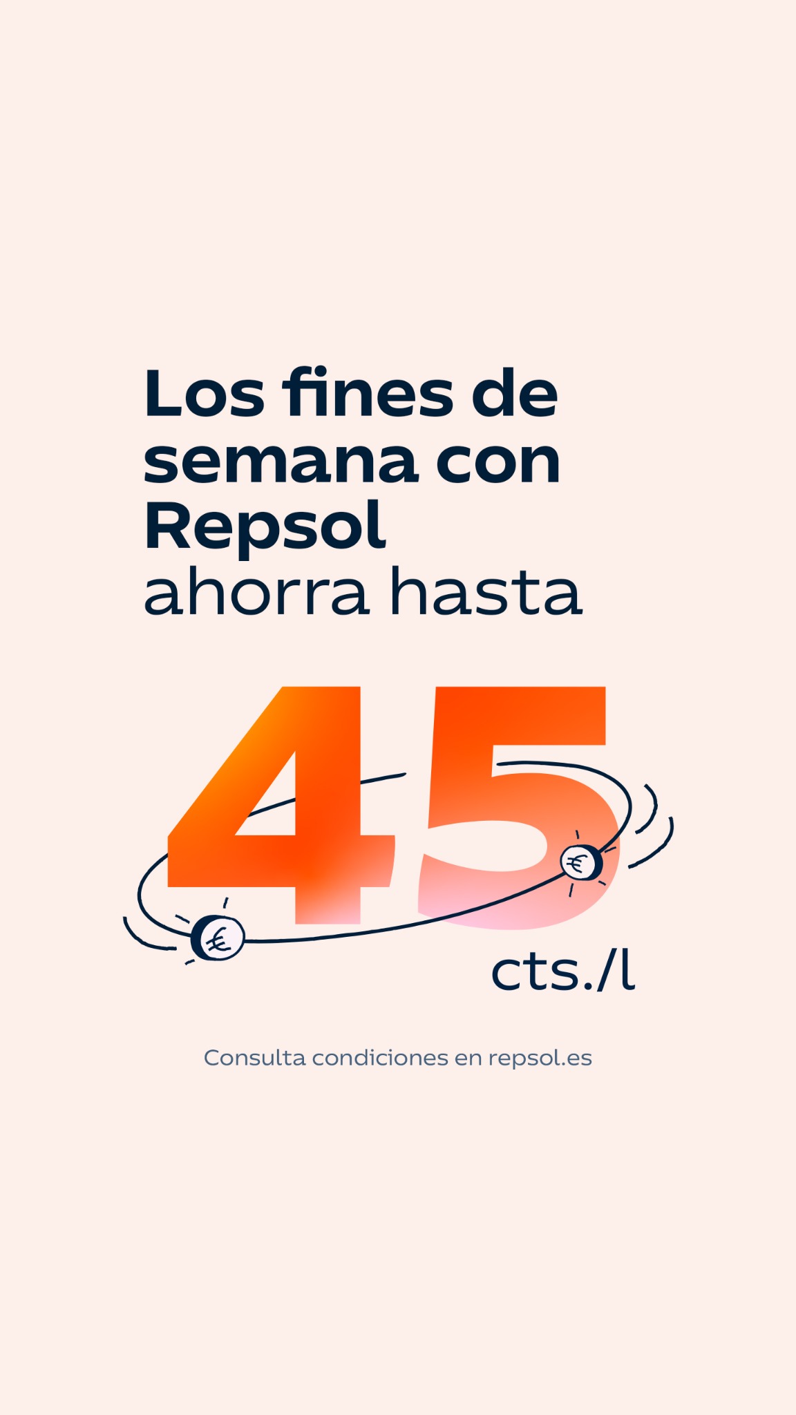 REPSOL Facebook ad: Hasta 45 cts./l repostando