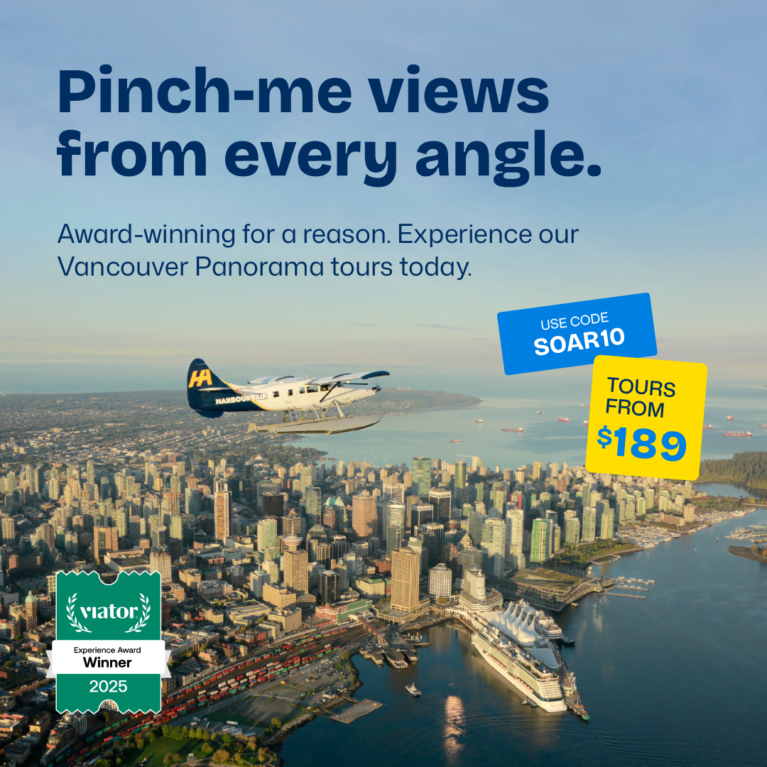 Harbour Air Facebook ad: Top Rated Trip Advisor Experience