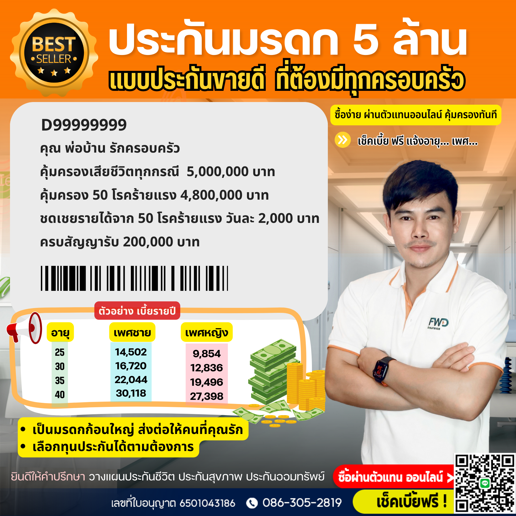 ประกันสุขใจ กับ นันทภพ เพจ2 Facebook ad: สร้างมรดกหลักล้าน ตอนนี้