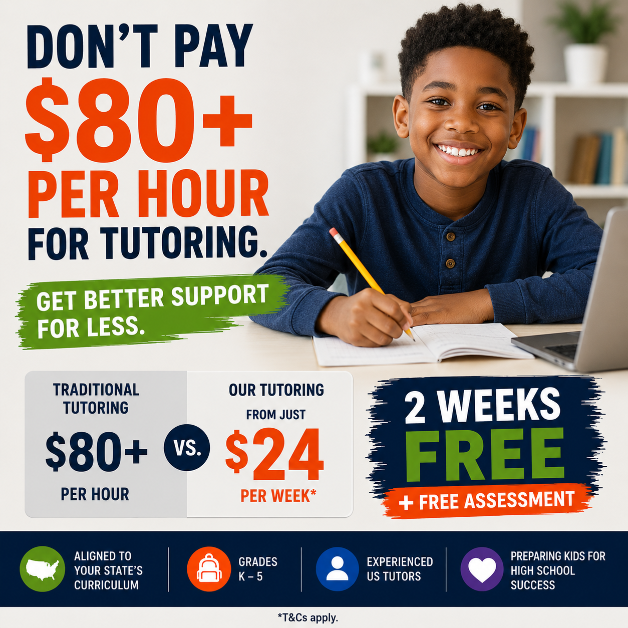 APLUS America - Math and English Facebook ad