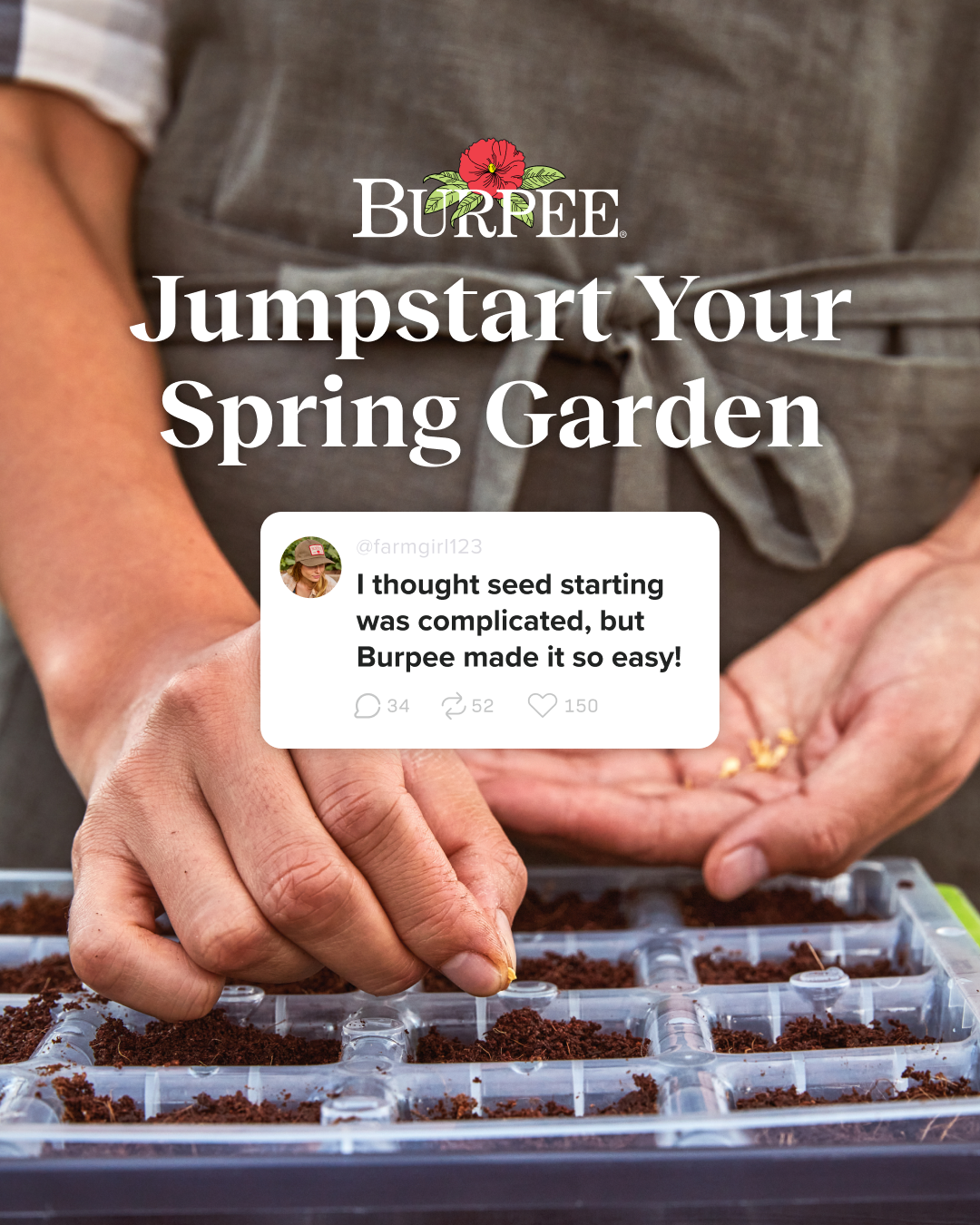 Burpee Gardening Facebook ad: Grow your garden the easy way.