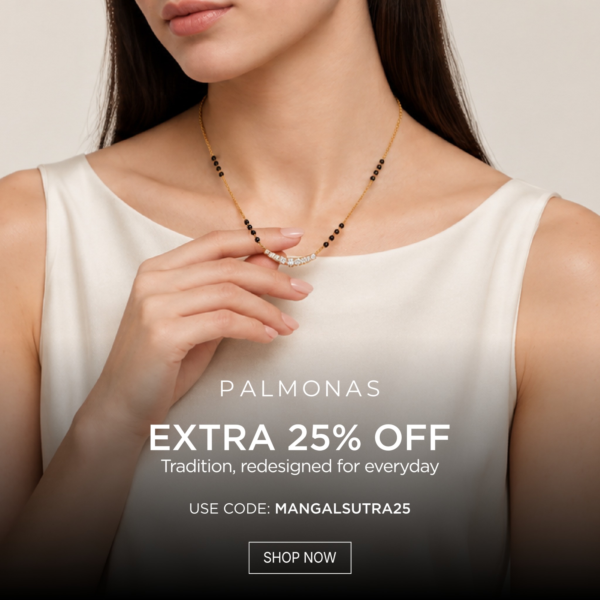 Palmonas Facebook ad: Palmonas Silver Mangalsutras