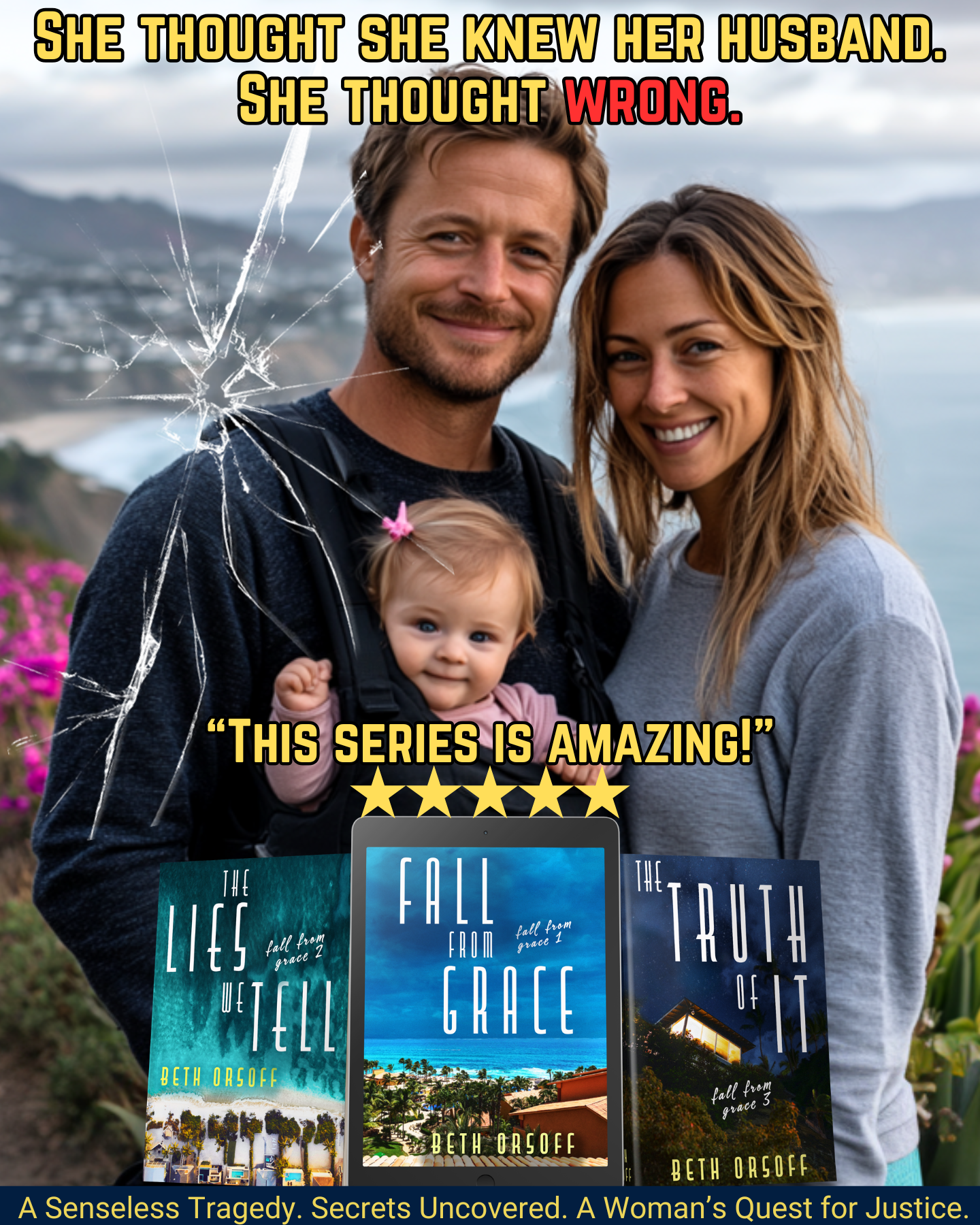 Beth Orsoff Facebook ad: 4.5-Star Rating on Amazon. Readers Love this Trilogy
