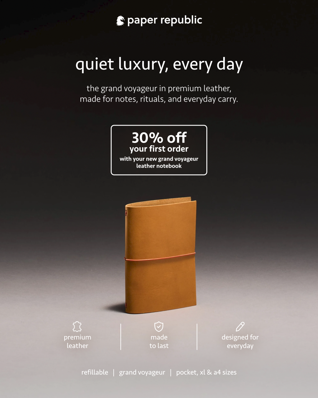 Paper Republic Notebooks Facebook ad